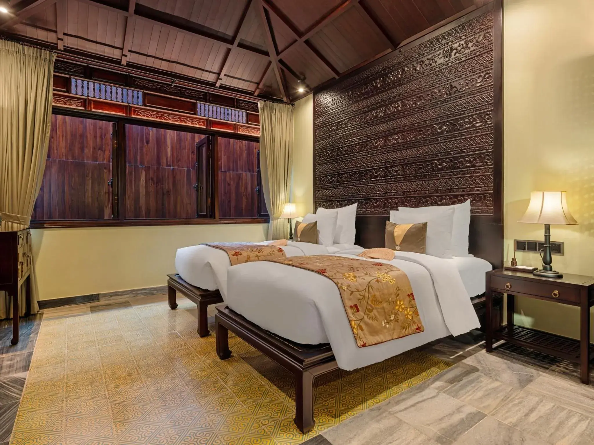 Bedroom, Bed in Ancient Huế Garden Houses Bedroom, Bed in Ancient Huế Garden Houses