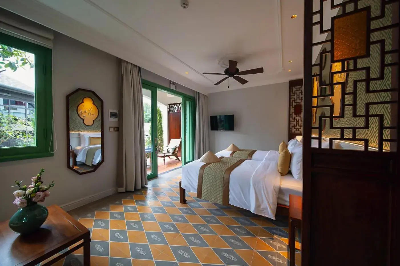 TV and multimedia, Bed in Ancient Huế Garden Houses TV and multimedia, Bed in Ancient Huế Garden Houses