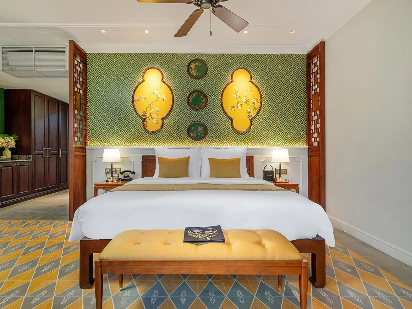 Bedroom, Bed in Ancient Huế Garden Houses