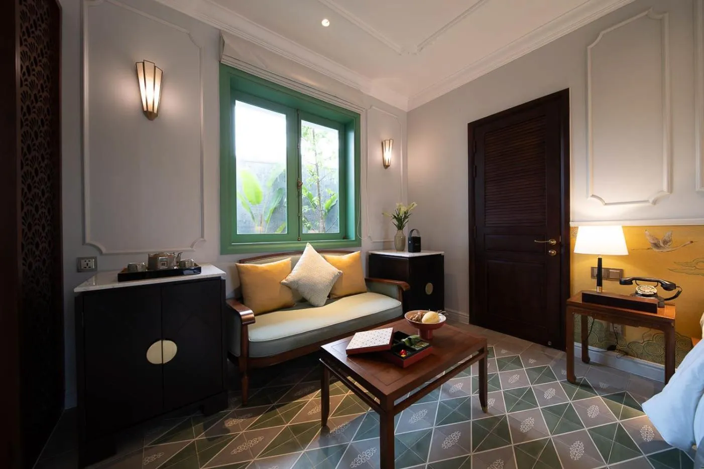 Seating area, Bed in Ancient Huế Garden Houses