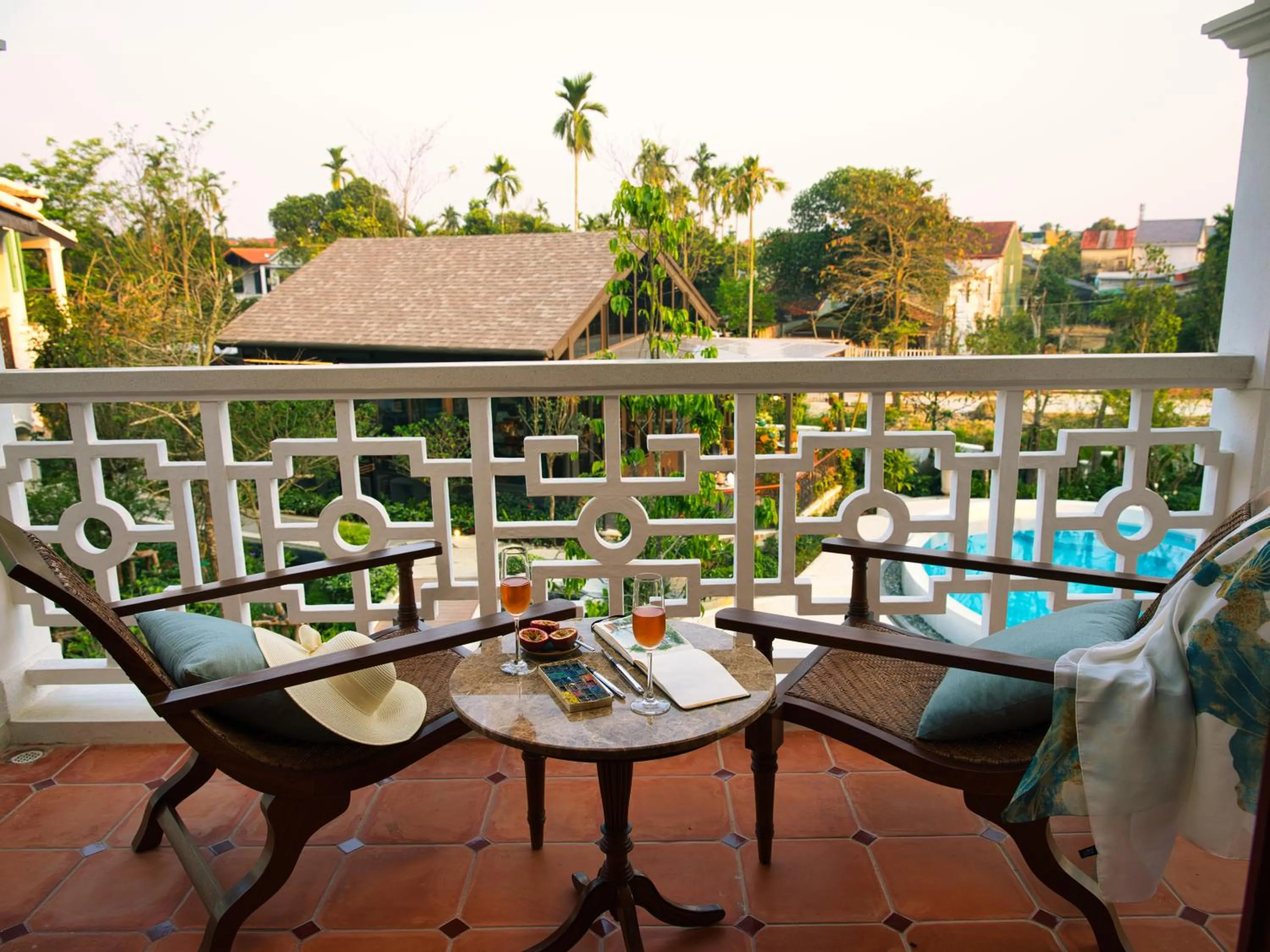 Balcony/Terrace in Ancient Huế Garden Houses