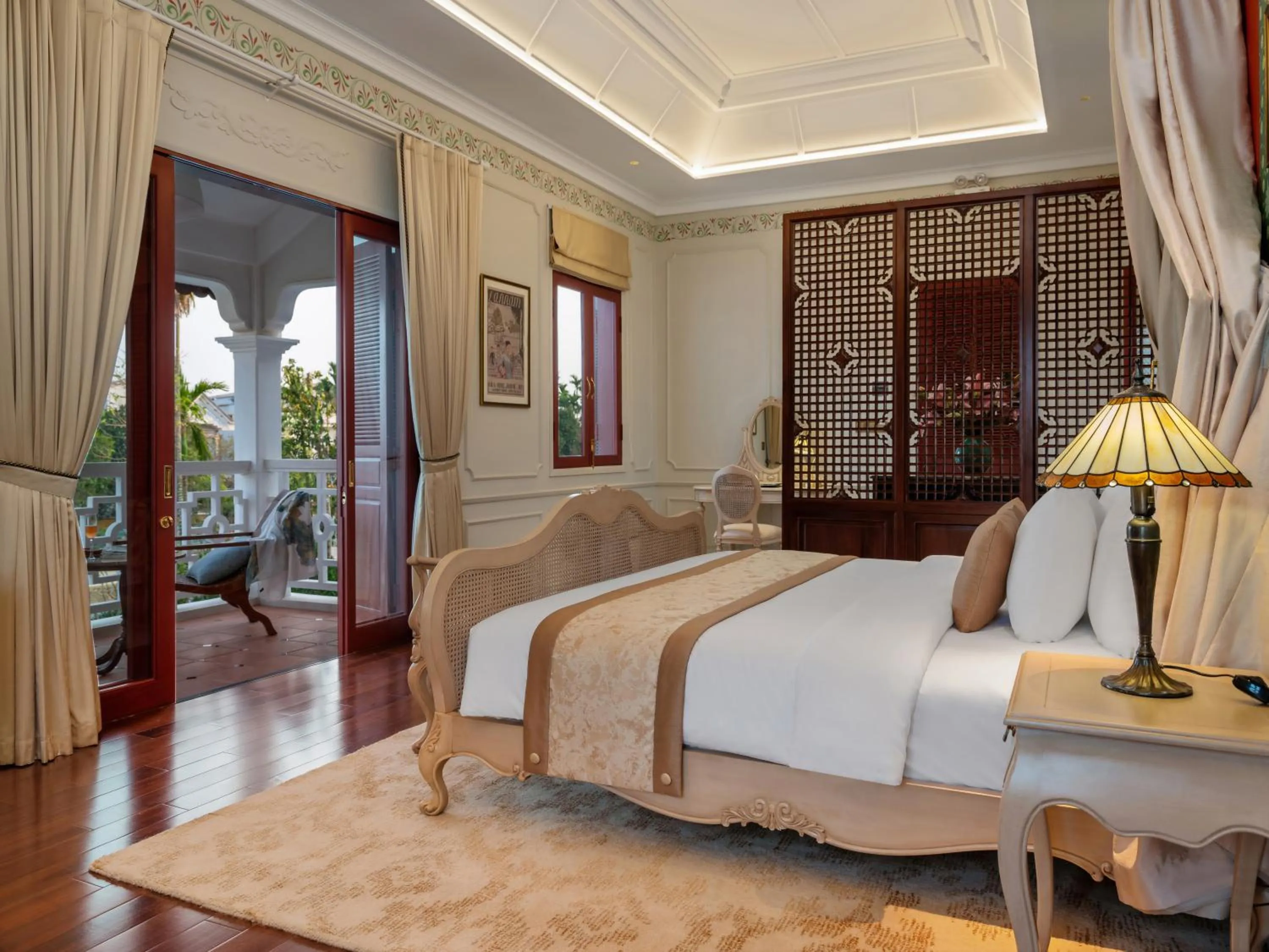 Bedroom, Bed in Ancient Huế Garden Houses