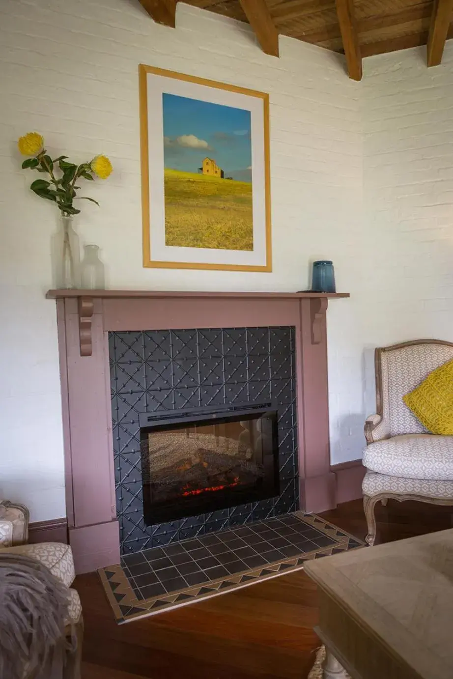 Living room in The Barracks, Tocal Living room in The Barracks, Tocal