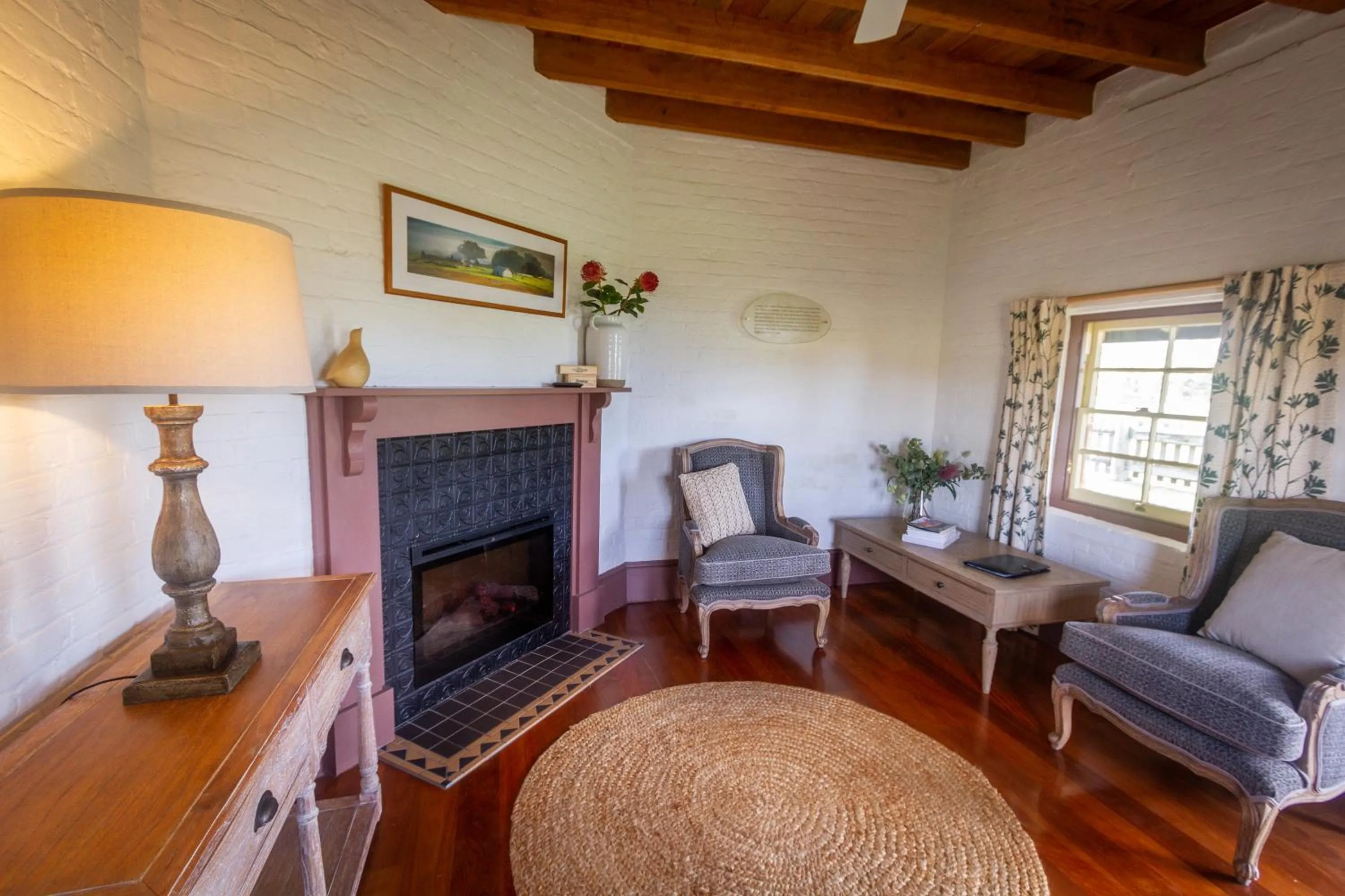 Living room in The Barracks, Tocal