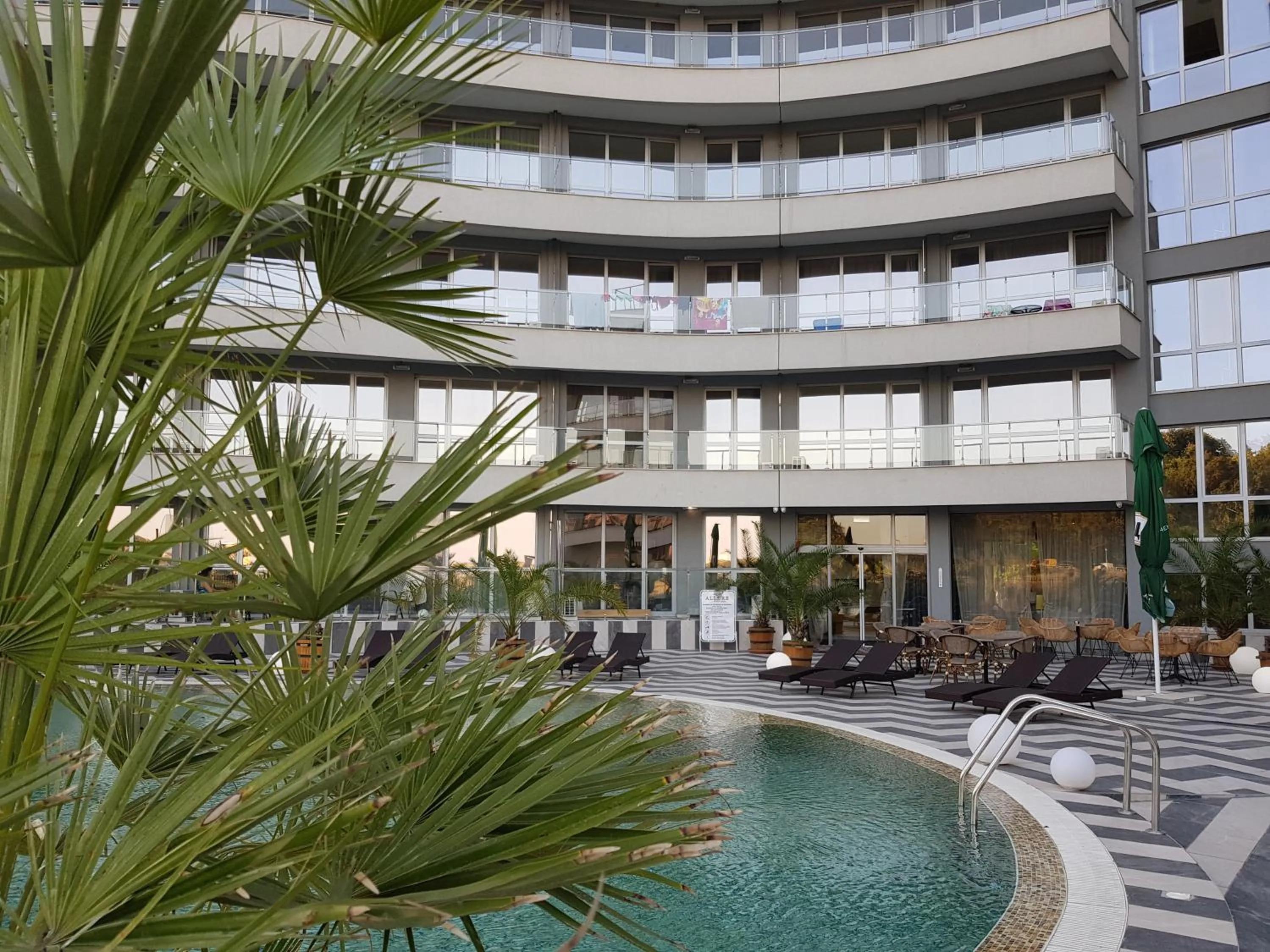 Patio in Allure Beach Resort Aparthotel