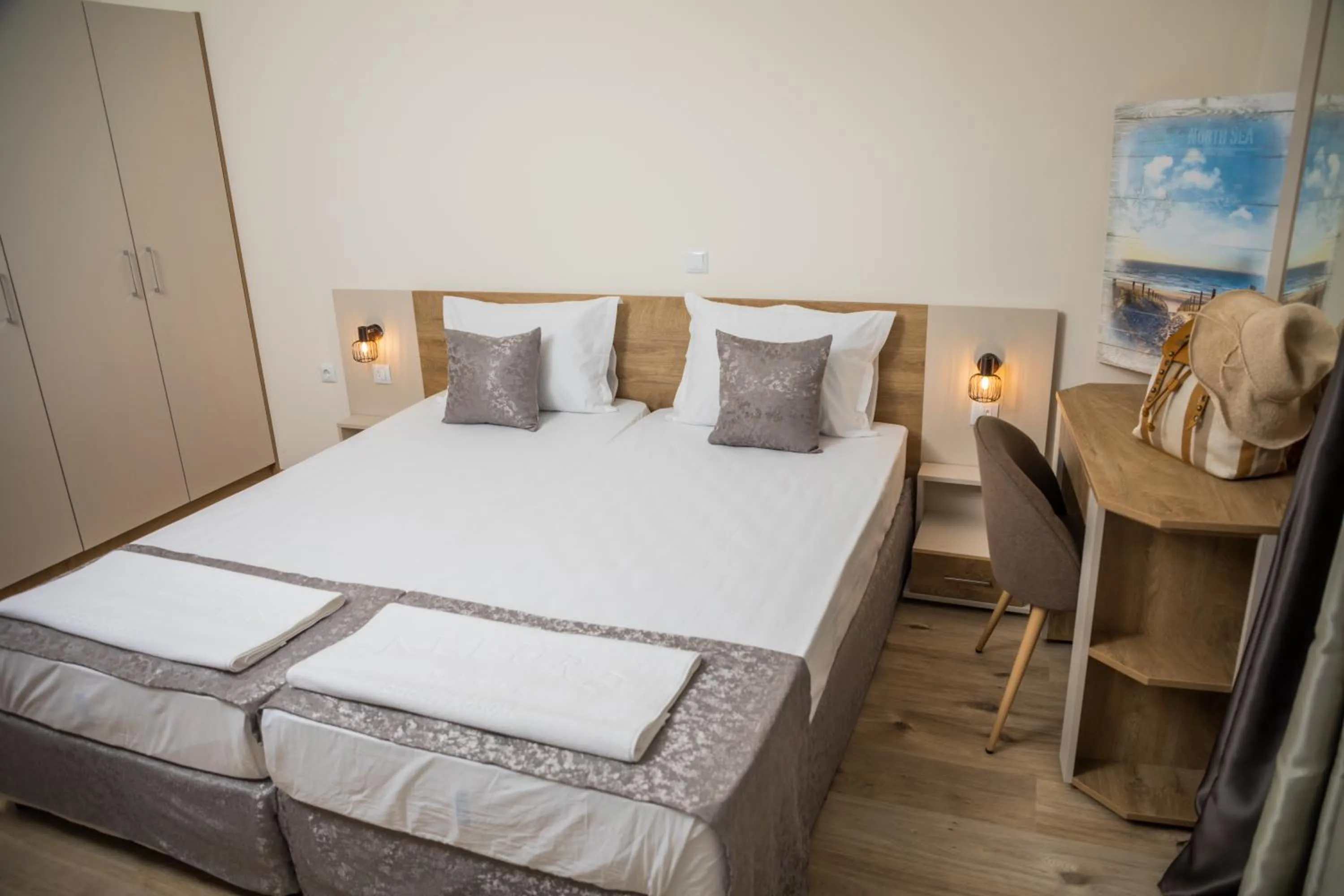Bed in Allure Beach Resort Aparthotel