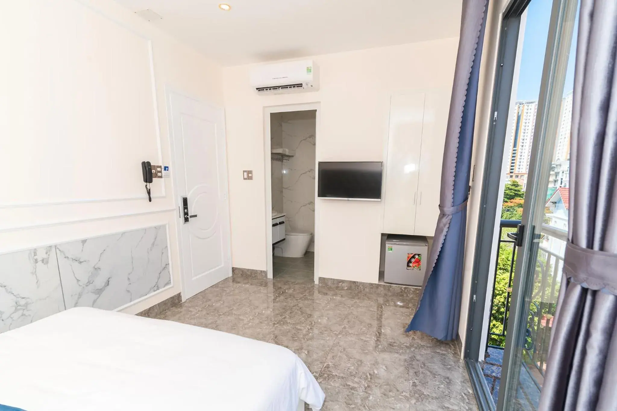 View (from property/room), Bed in Sun Beach Hotel View (from property/room), Bed in Sun Beach Hotel