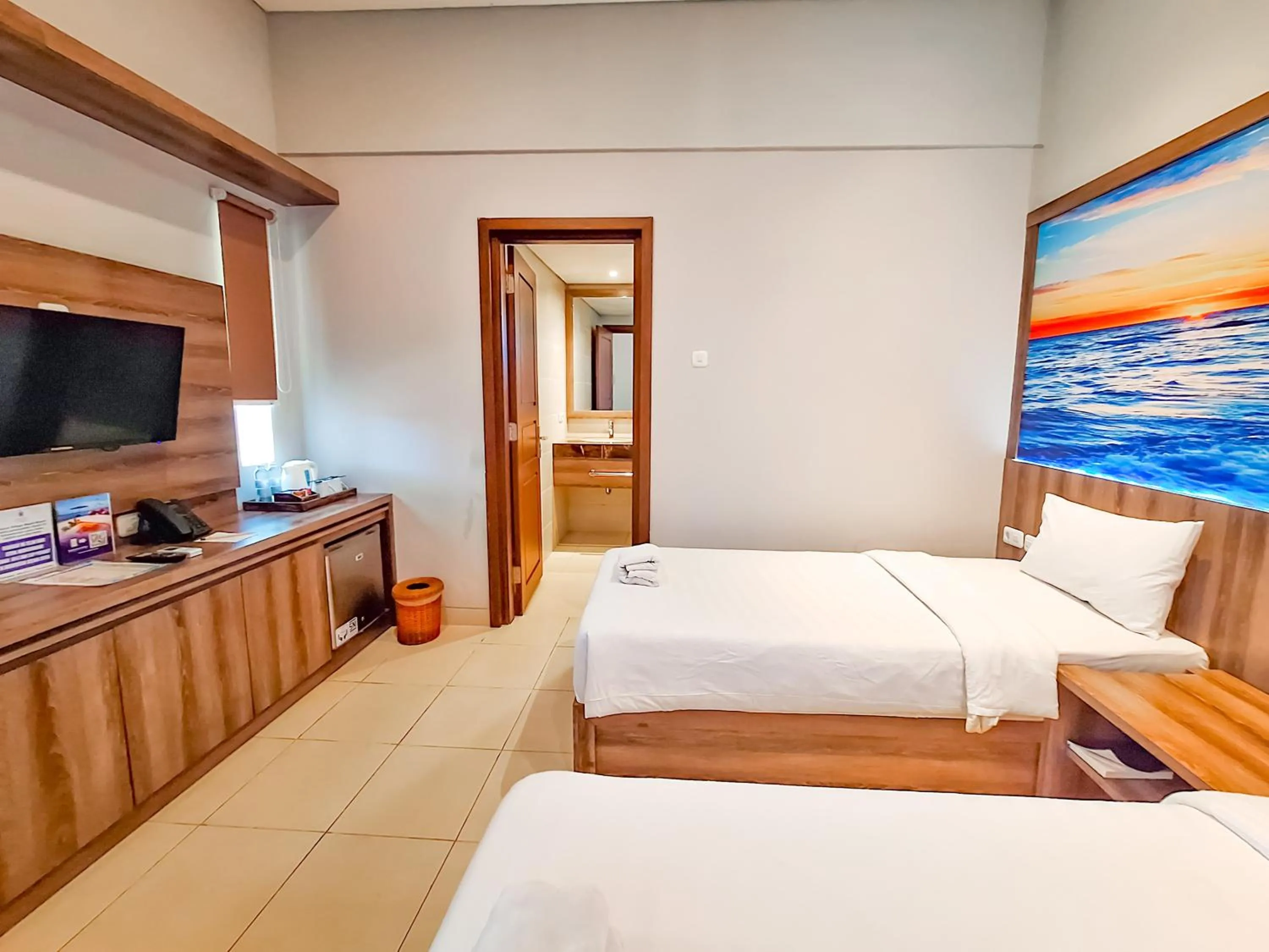 Bed in Sekuro Village Beach Resort