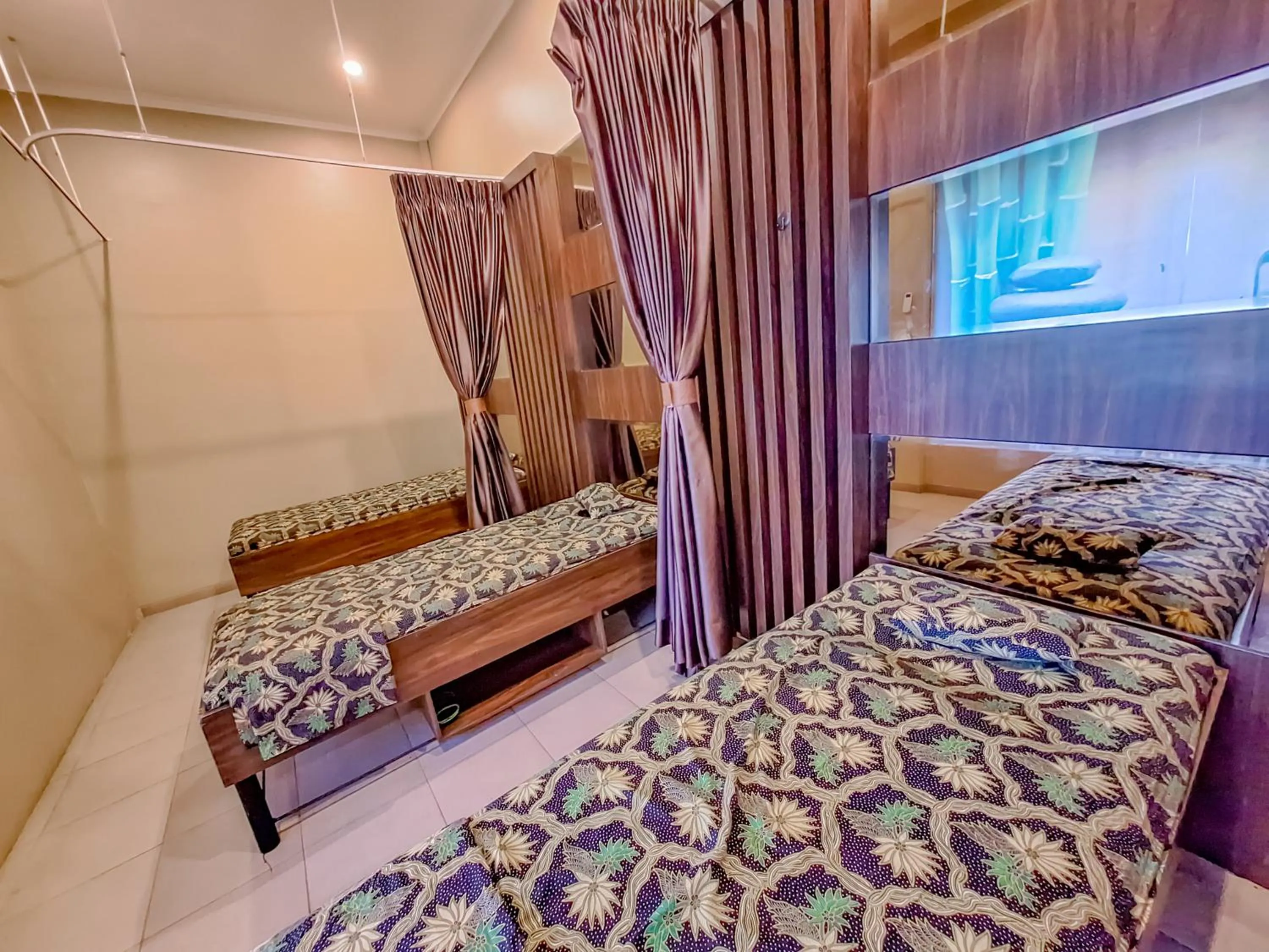 Bed in Sekuro Village Beach Resort