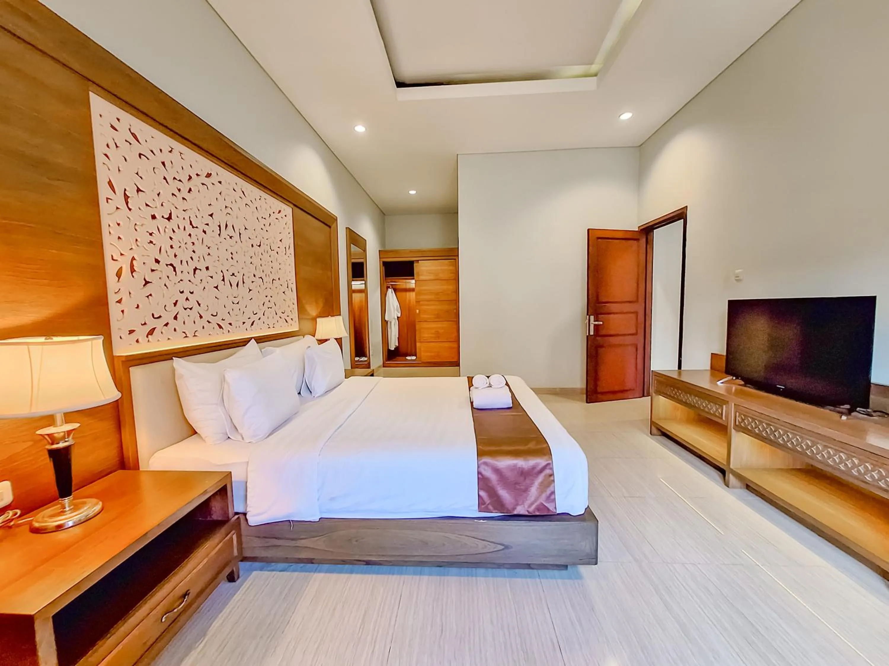 Bed in Sekuro Village Beach Resort