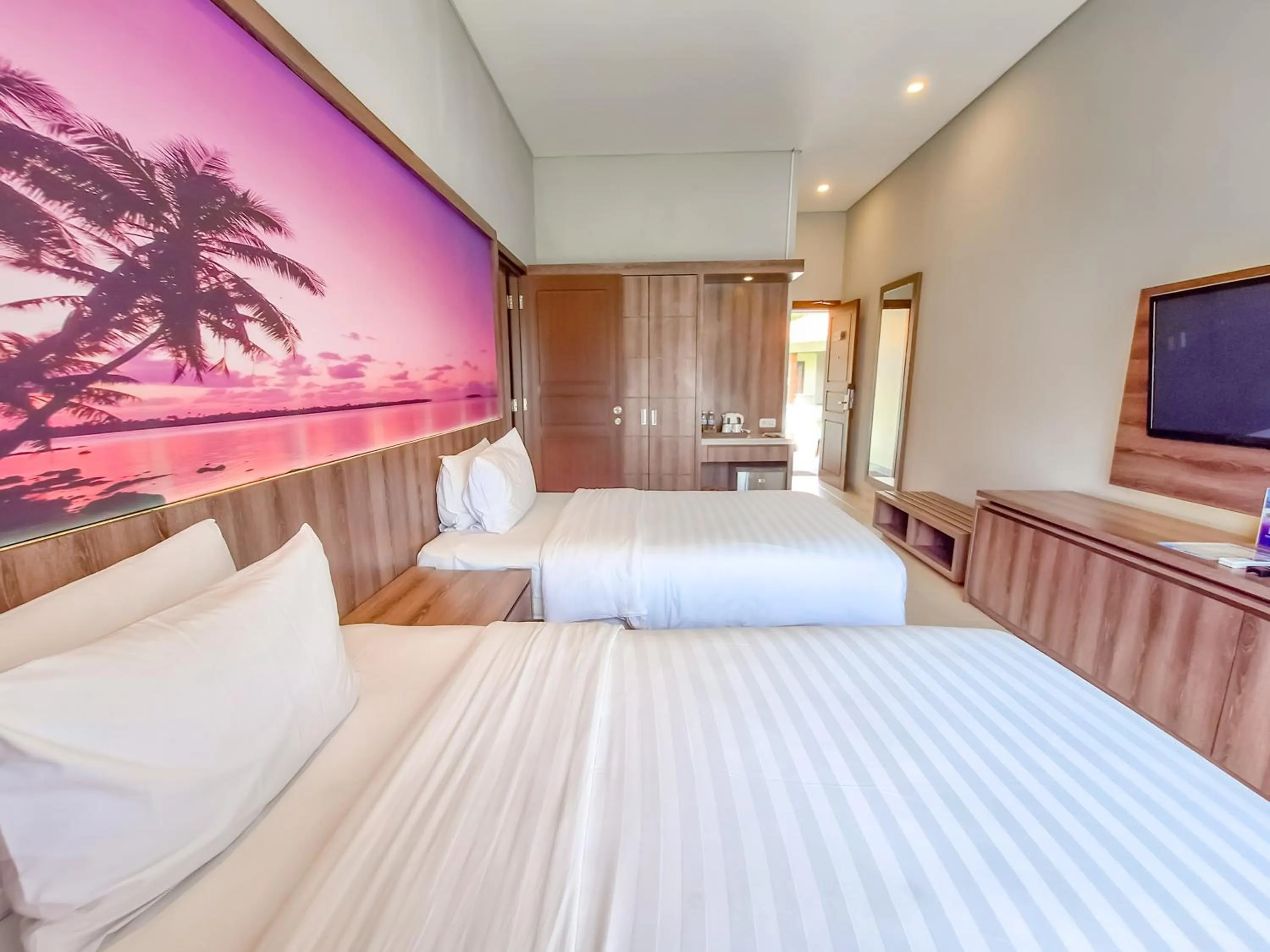 Bed in Sekuro Village Beach Resort