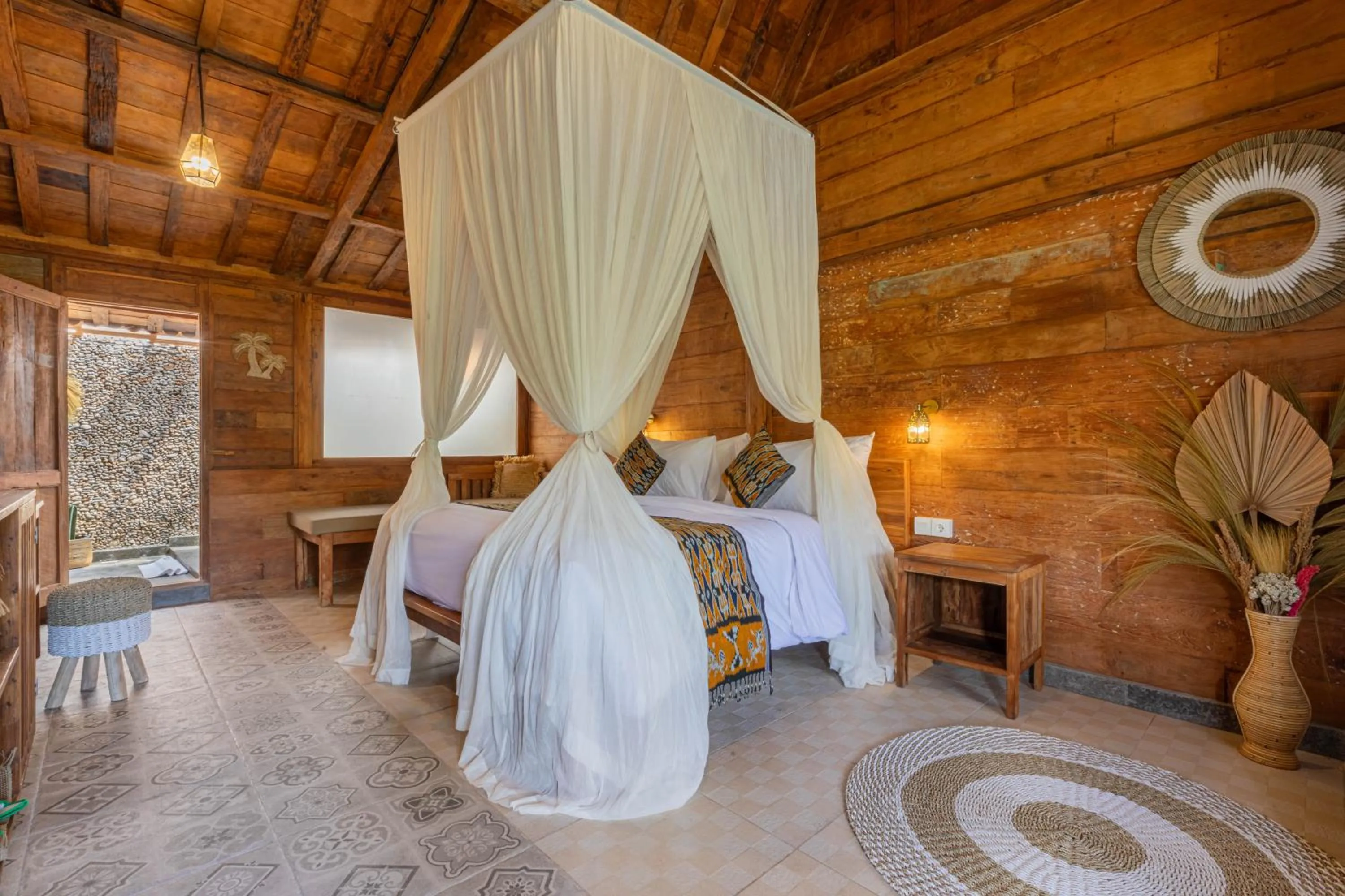 Bed in Jukung Cottage