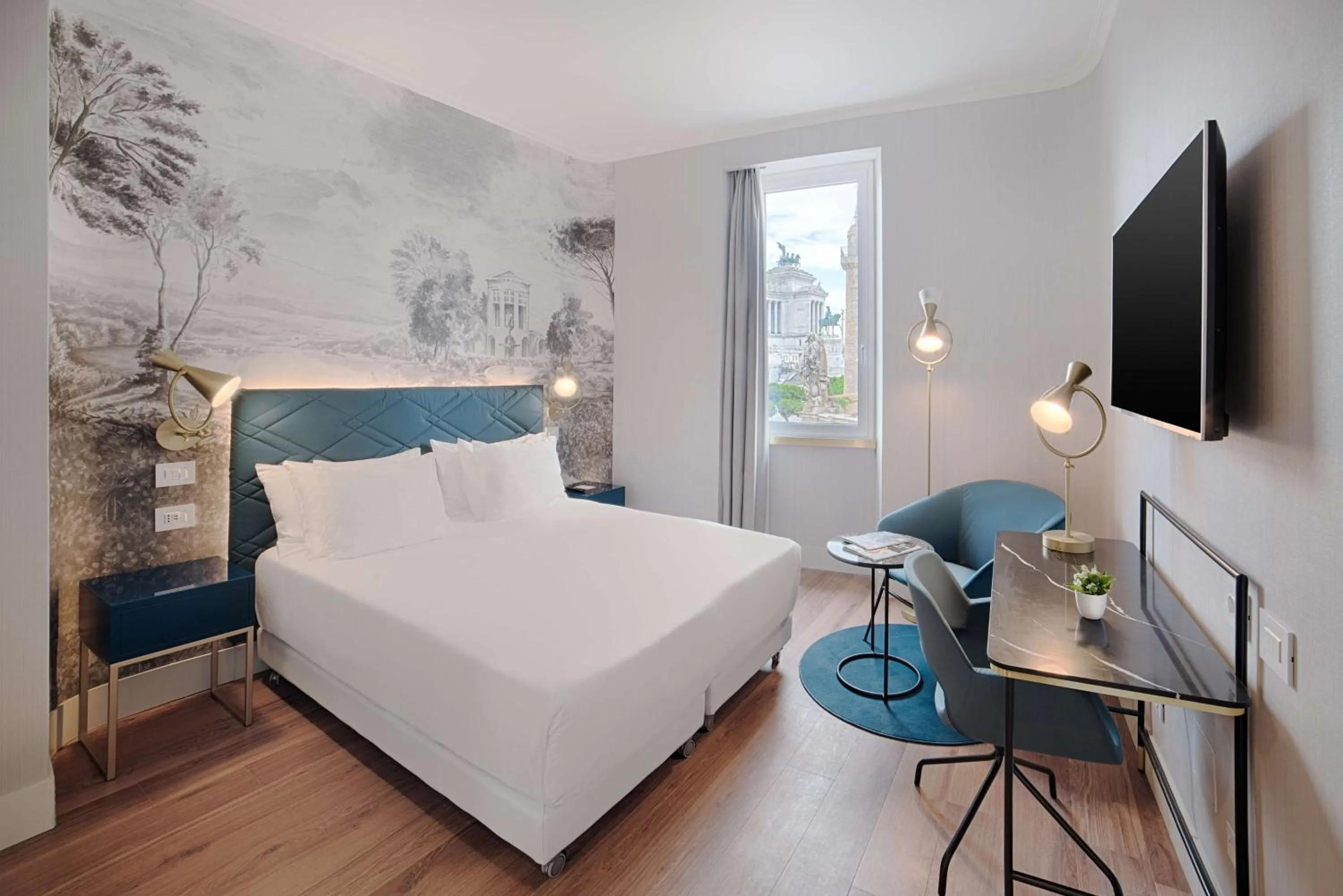 Bedroom, Bed in NH Collection Roma Fori Imperiali