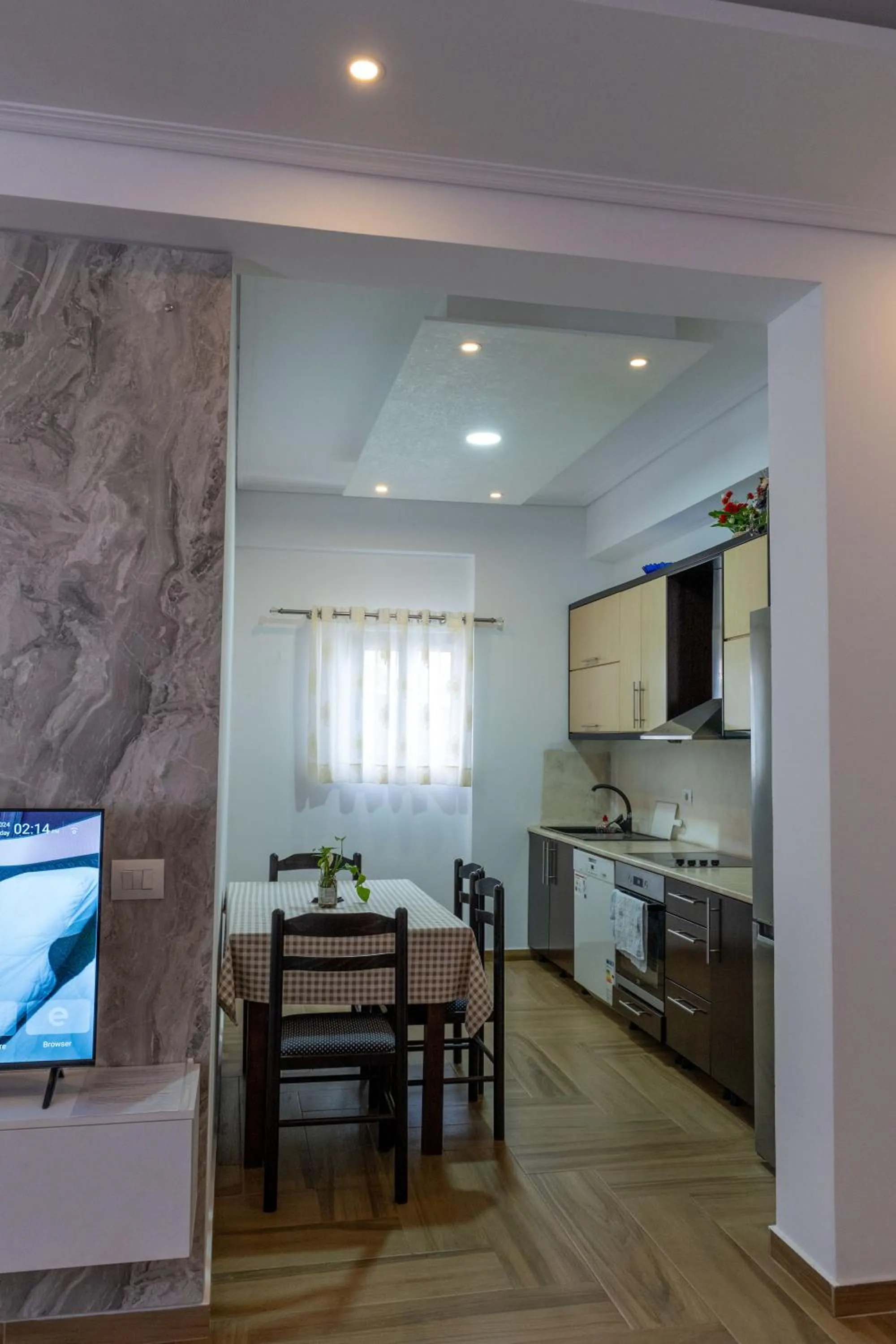 Kitchen or kitchenette in Hotel Esmerald Ksamil