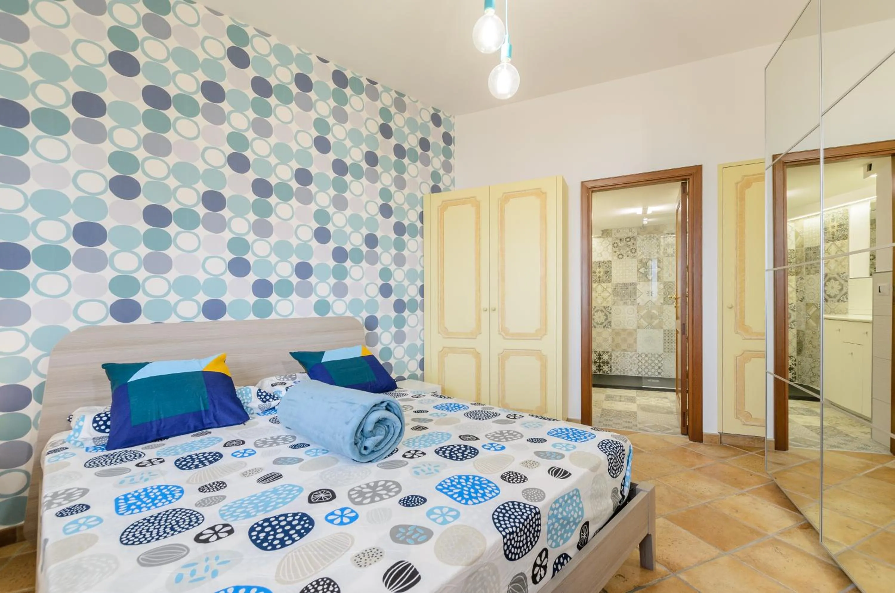Bedroom, Bed in Sunset Holiday Home Taormina