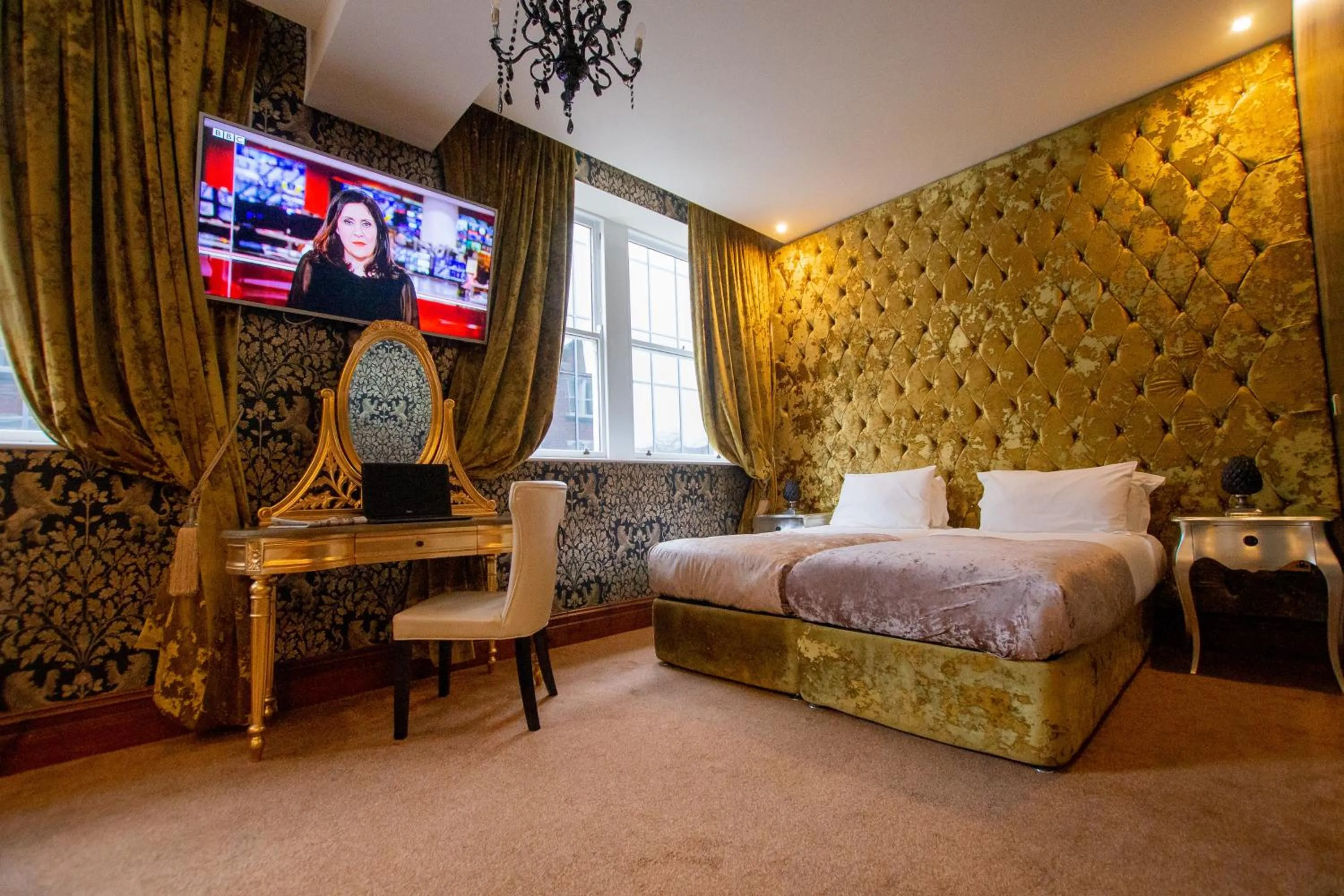 Bed in The Dixie Dean Hotel