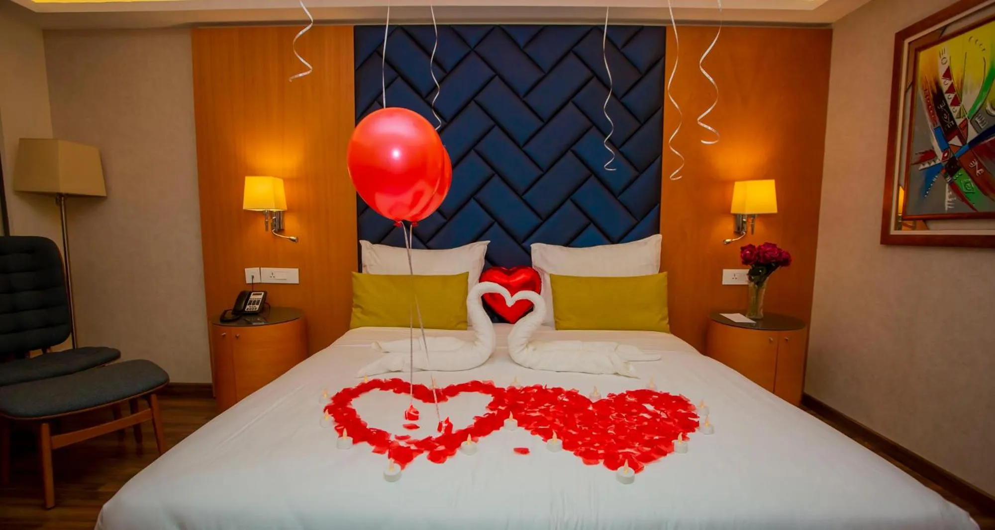 Bed in Bravia Hotel Niamey