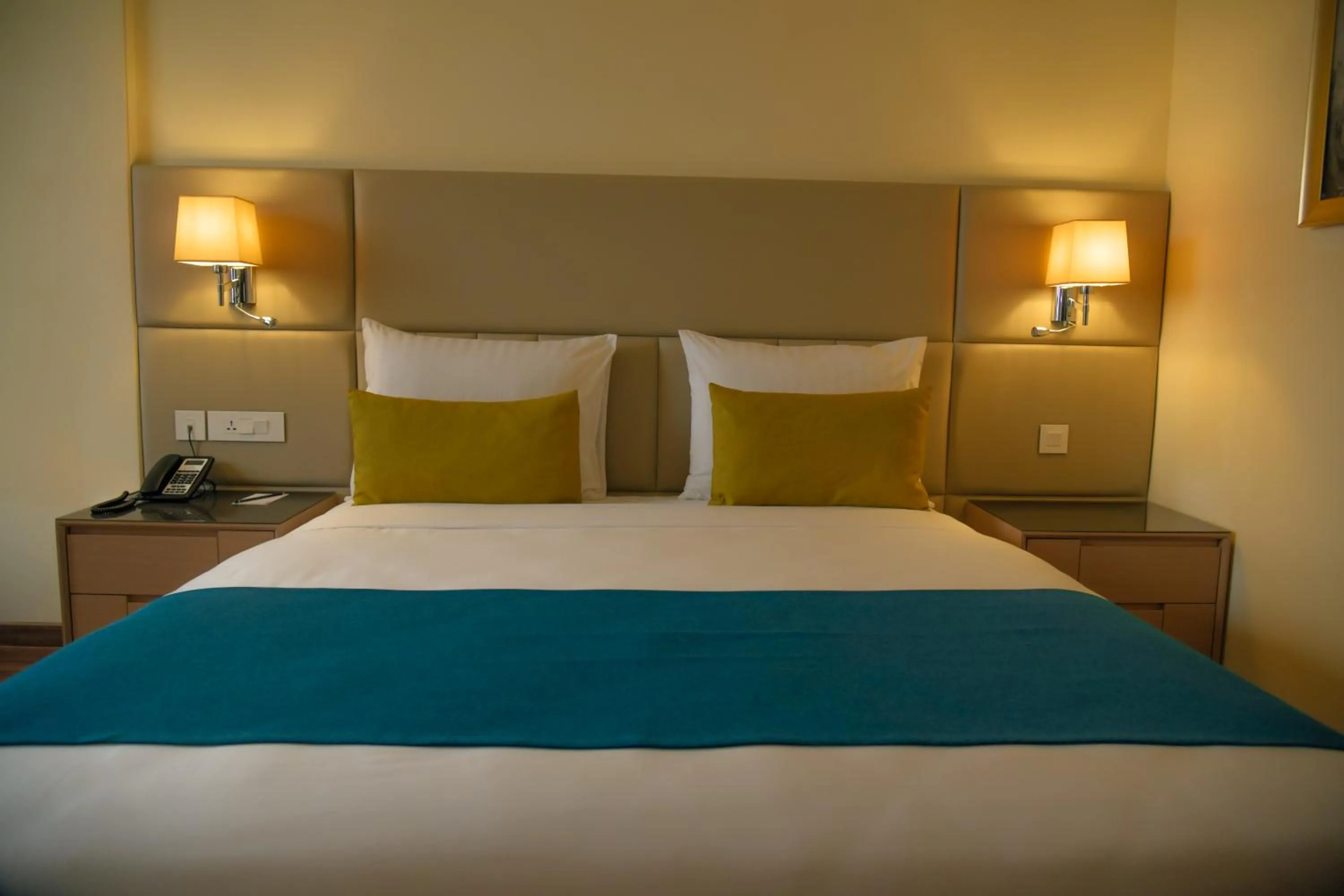 Bed in Bravia Hotel Niamey