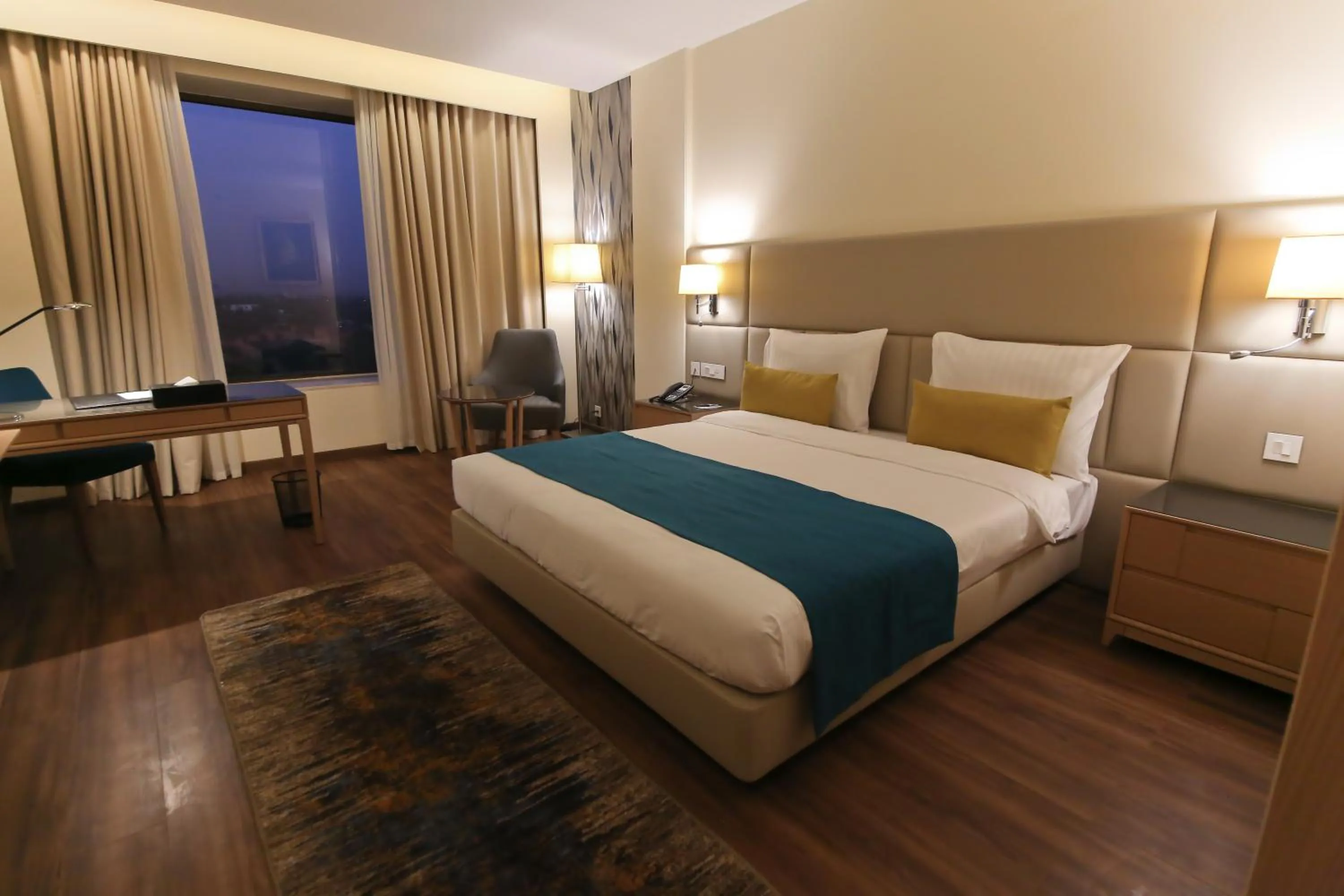 Bed in Bravia Hotel Niamey