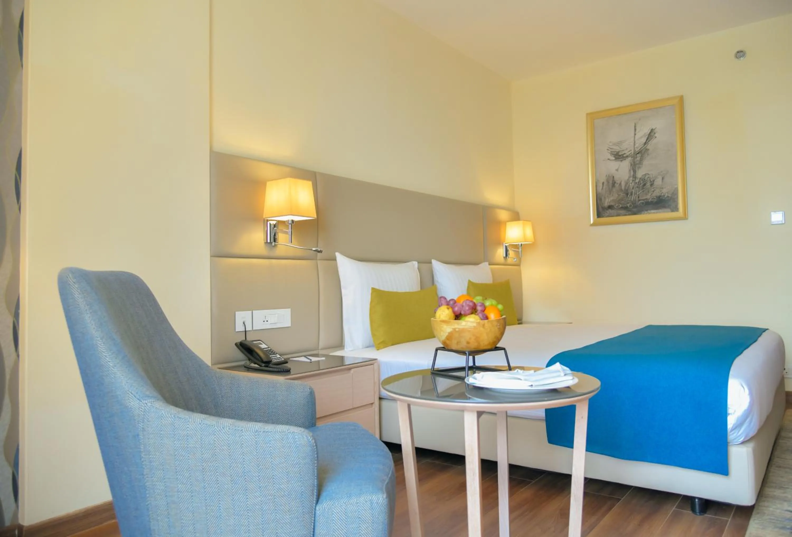 Bed in Bravia Hotel Niamey