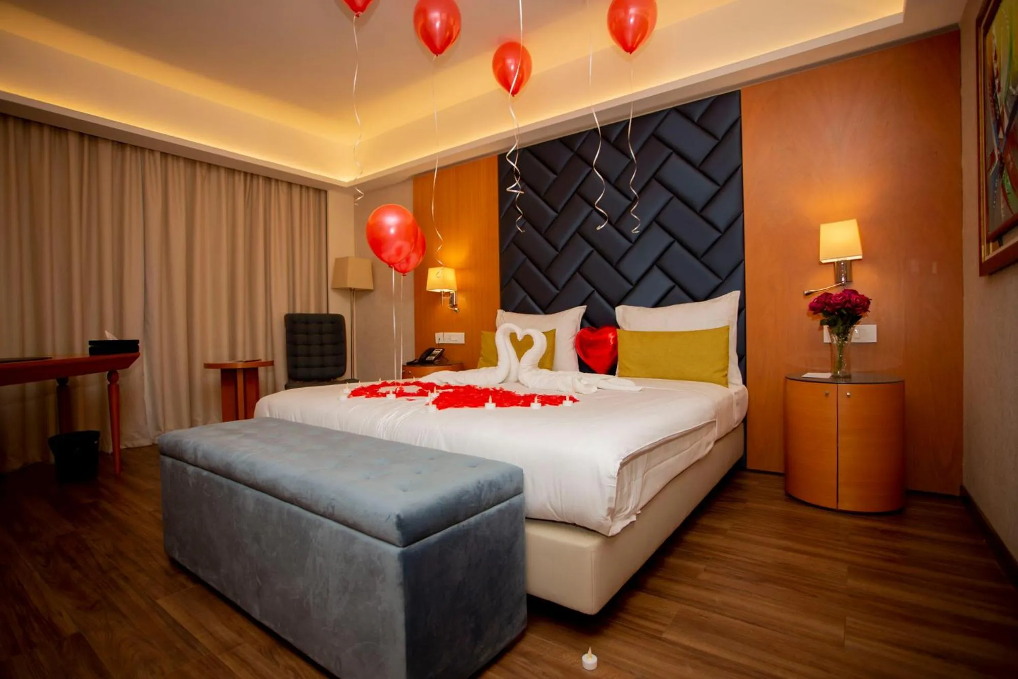 Bed in Bravia Hotel Niamey