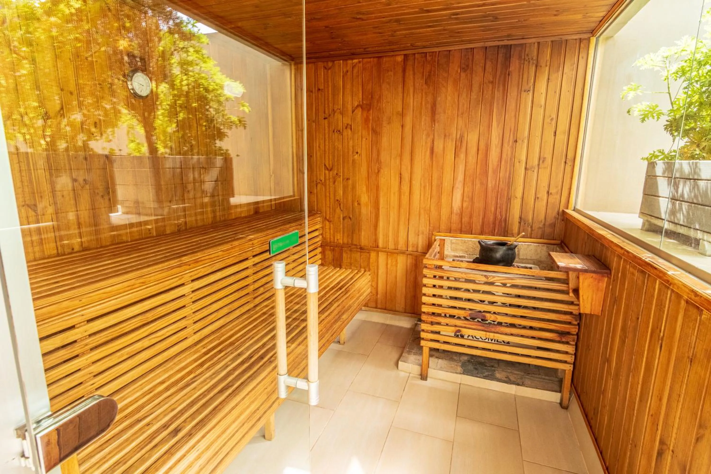 Sauna in Biohotel Organic Suites Bogotá