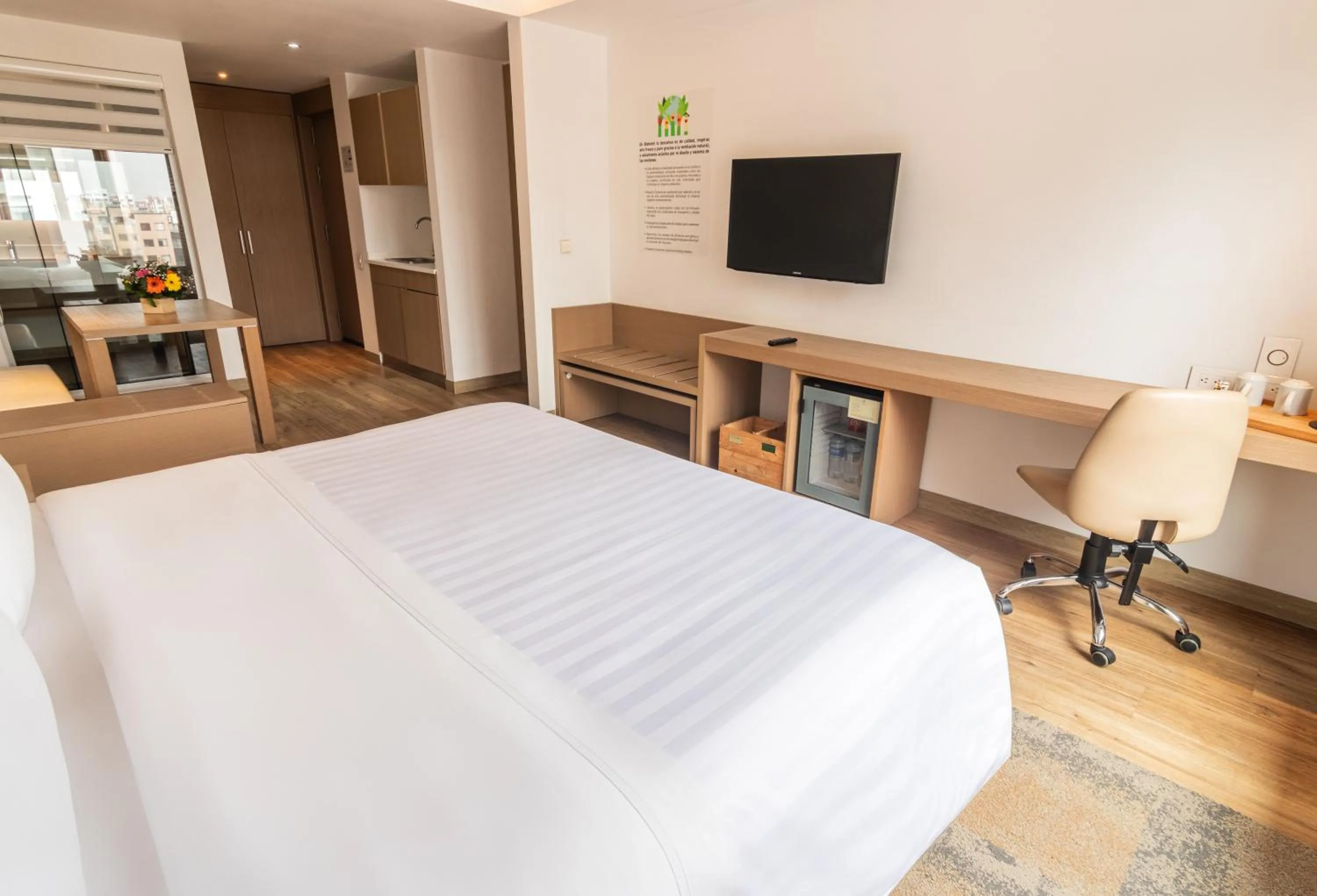 Bed in Biohotel Organic Suites Bogotá