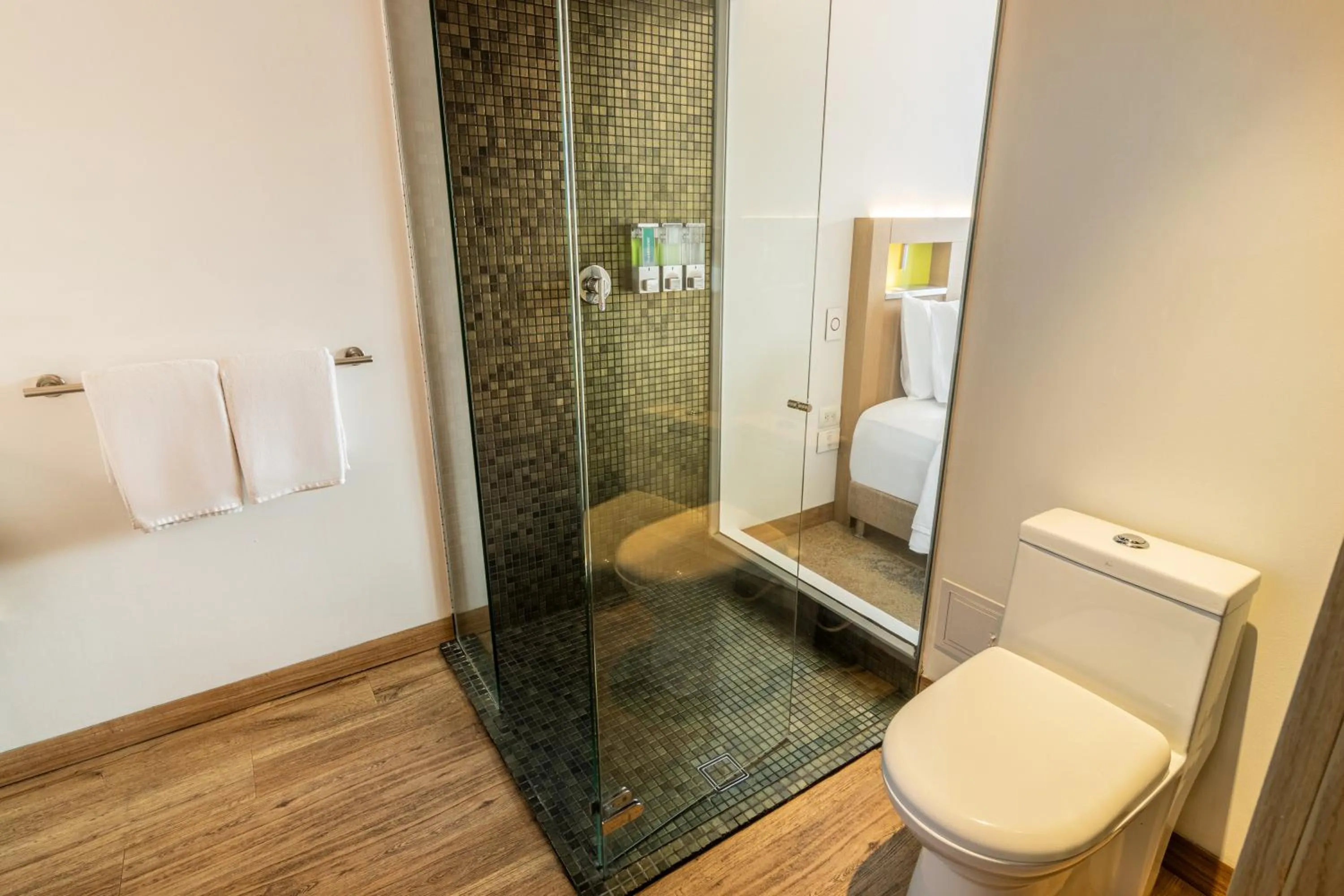 Shower in Biohotel Organic Suites Bogotá