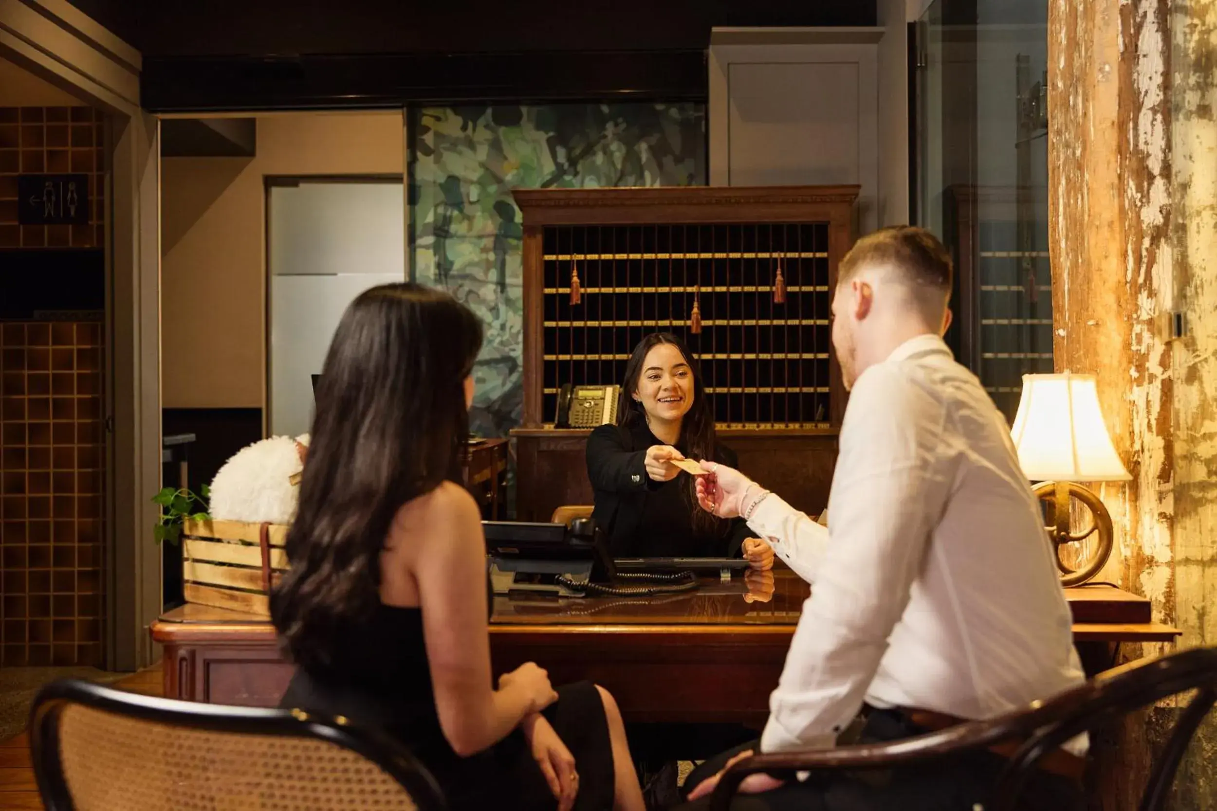 Lobby or reception in Hotel Woolstore 1888, Sydney - Handwritten Collection Lobby or reception in Hotel Woolstore 1888, Sydney - Handwritten Collection
