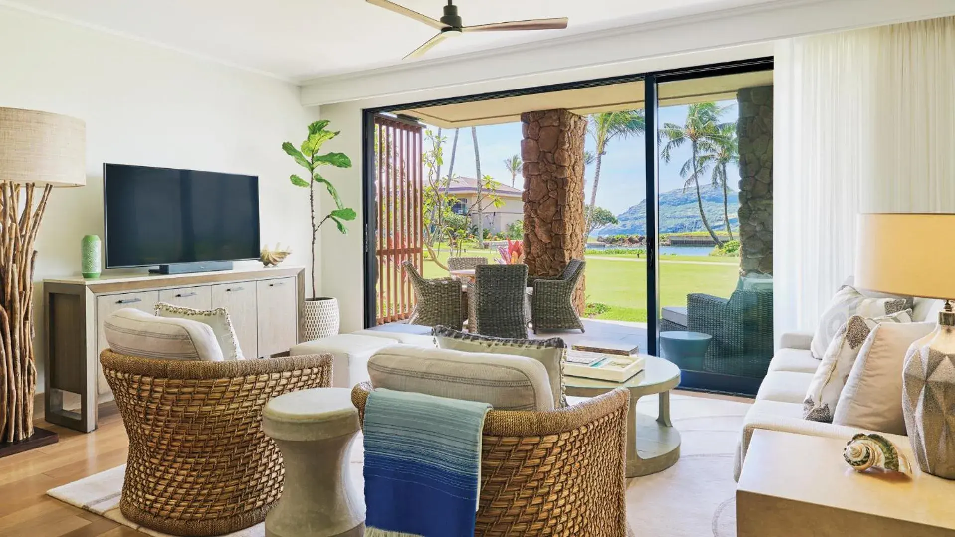 Living room, Seating Area in Timbers Kauai Ocean Club & Residences