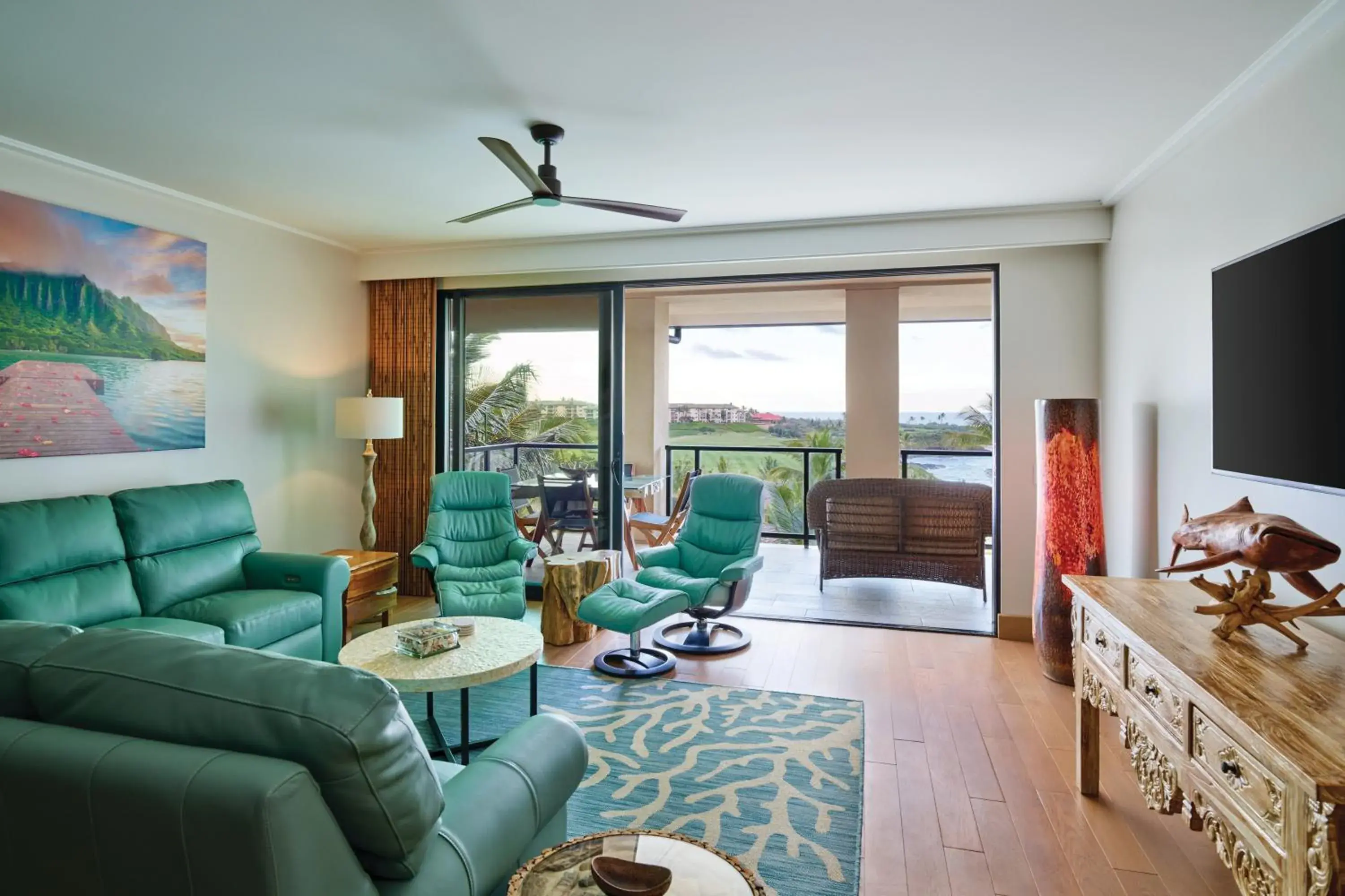 Living room, Seating Area in Timbers Kauai Ocean Club & Residences