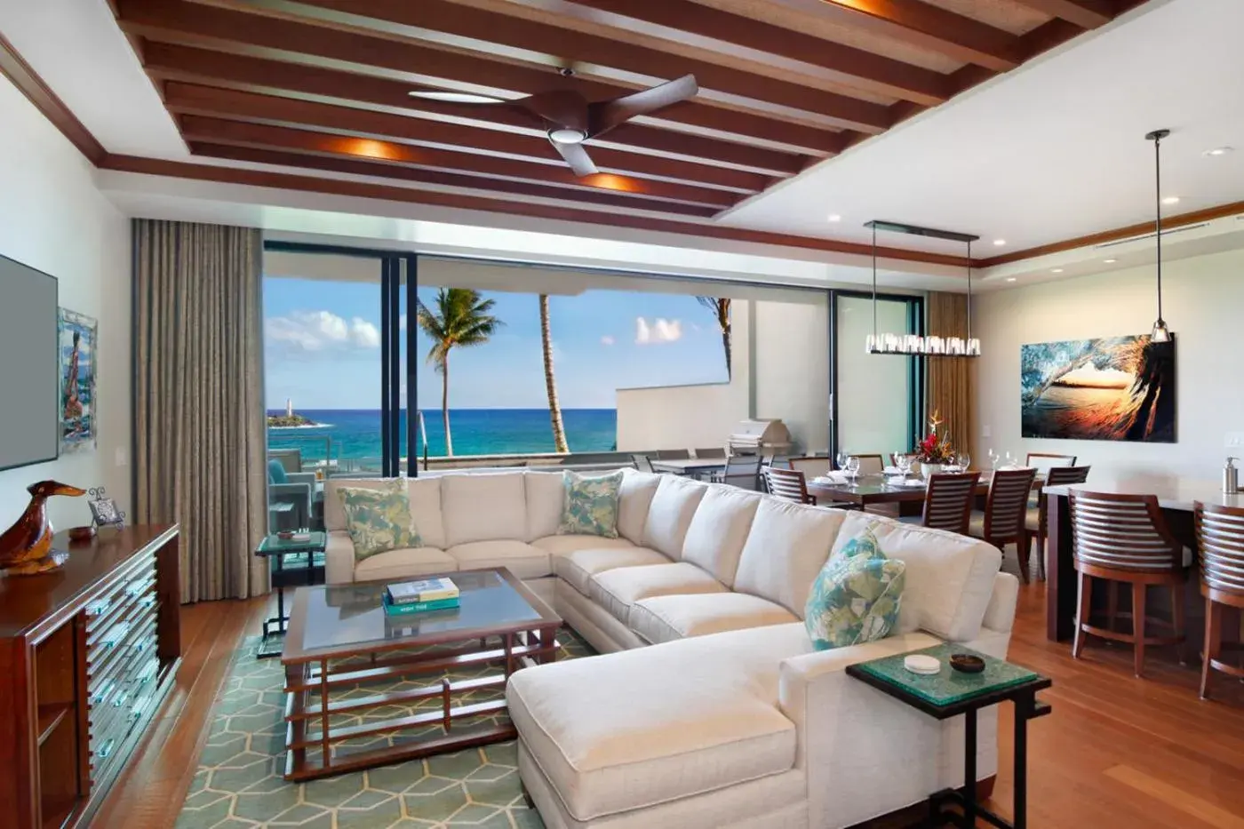 Living room, Seating Area in Timbers Kauai Ocean Club & Residences