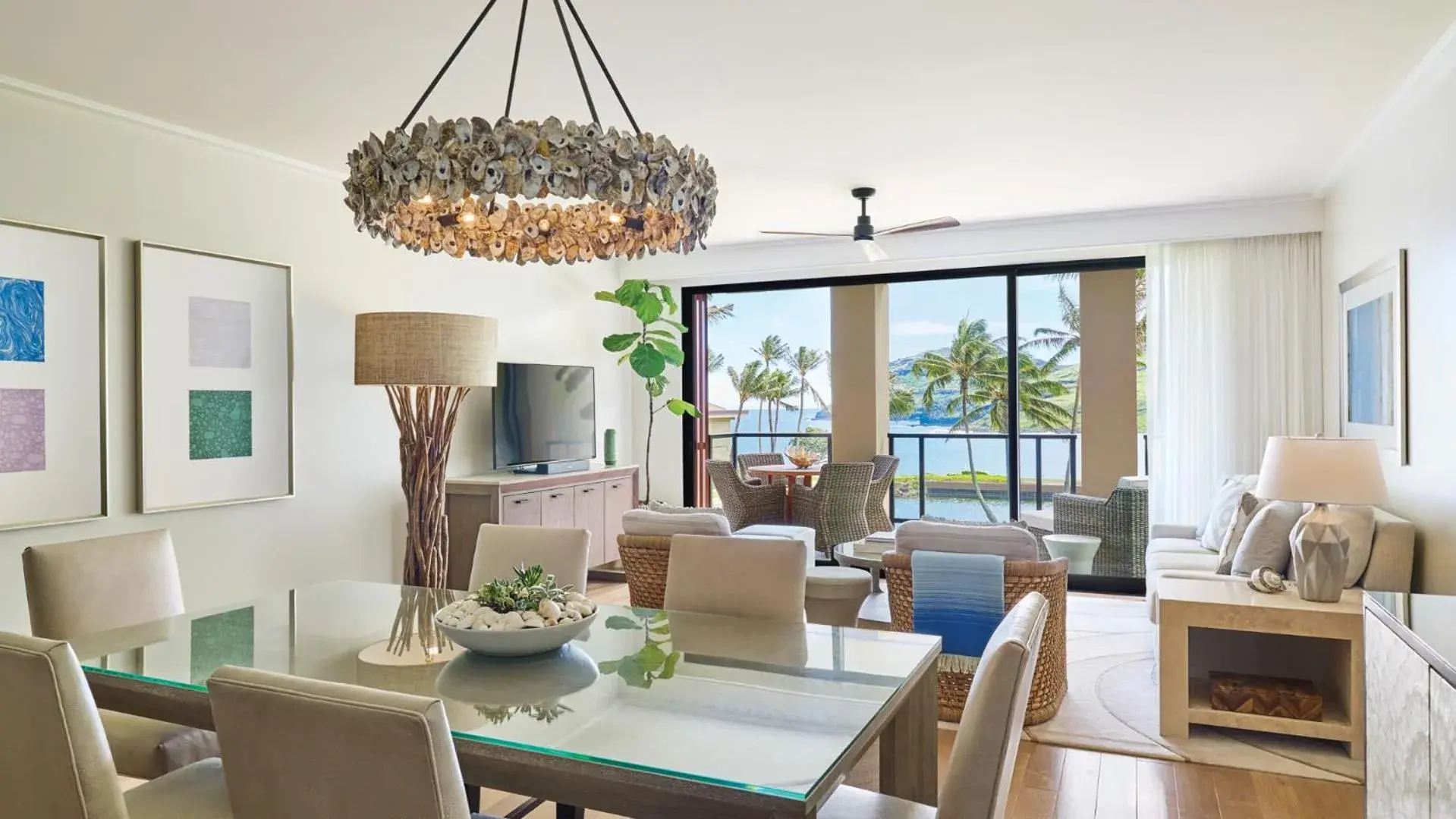 Living room, Dining Area in Timbers Kauai Ocean Club & Residences