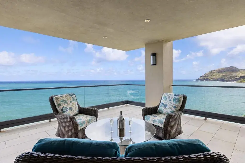 Balcony/Terrace, Sea View in Timbers Kauai Ocean Club & Residences