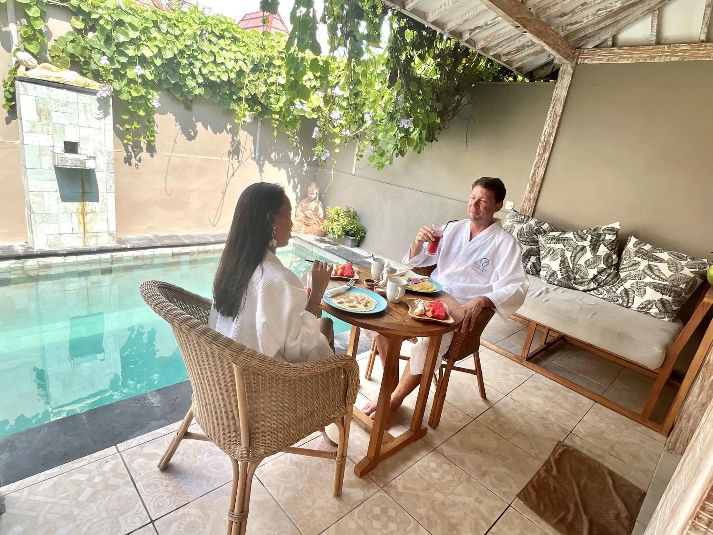 Patio in GiliZen Resort - Private Pool Villas