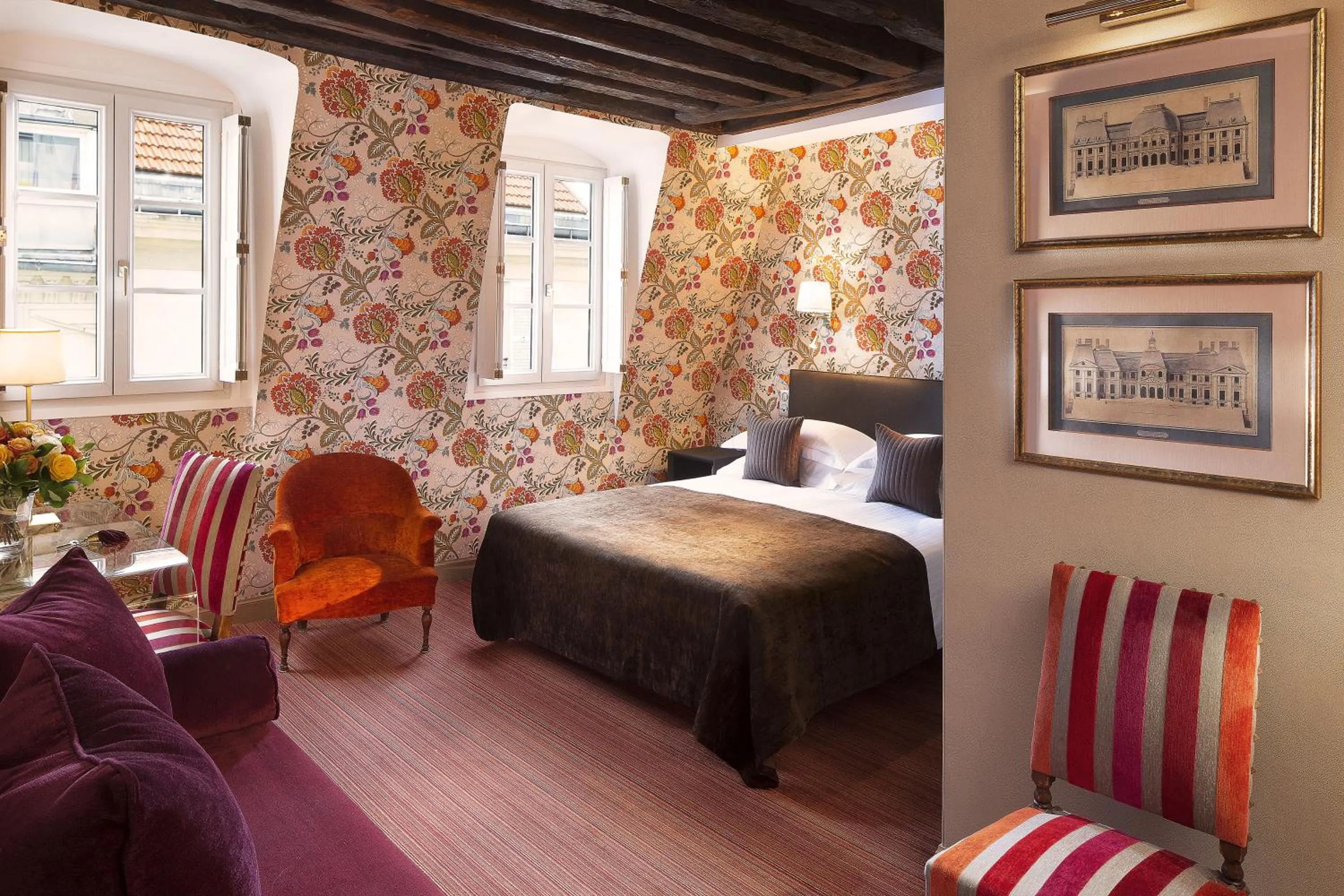 Bedroom, Bed in Hôtel Saint-Paul Rive-Gauche