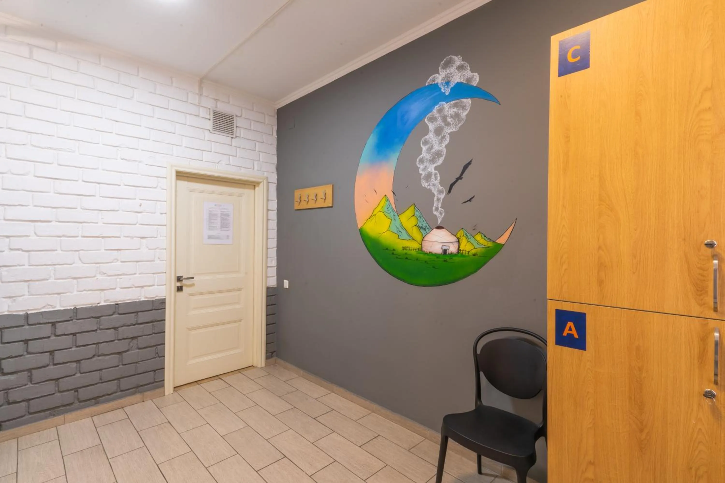 Decorative detail in ololoFreelander Hostel&Coworking