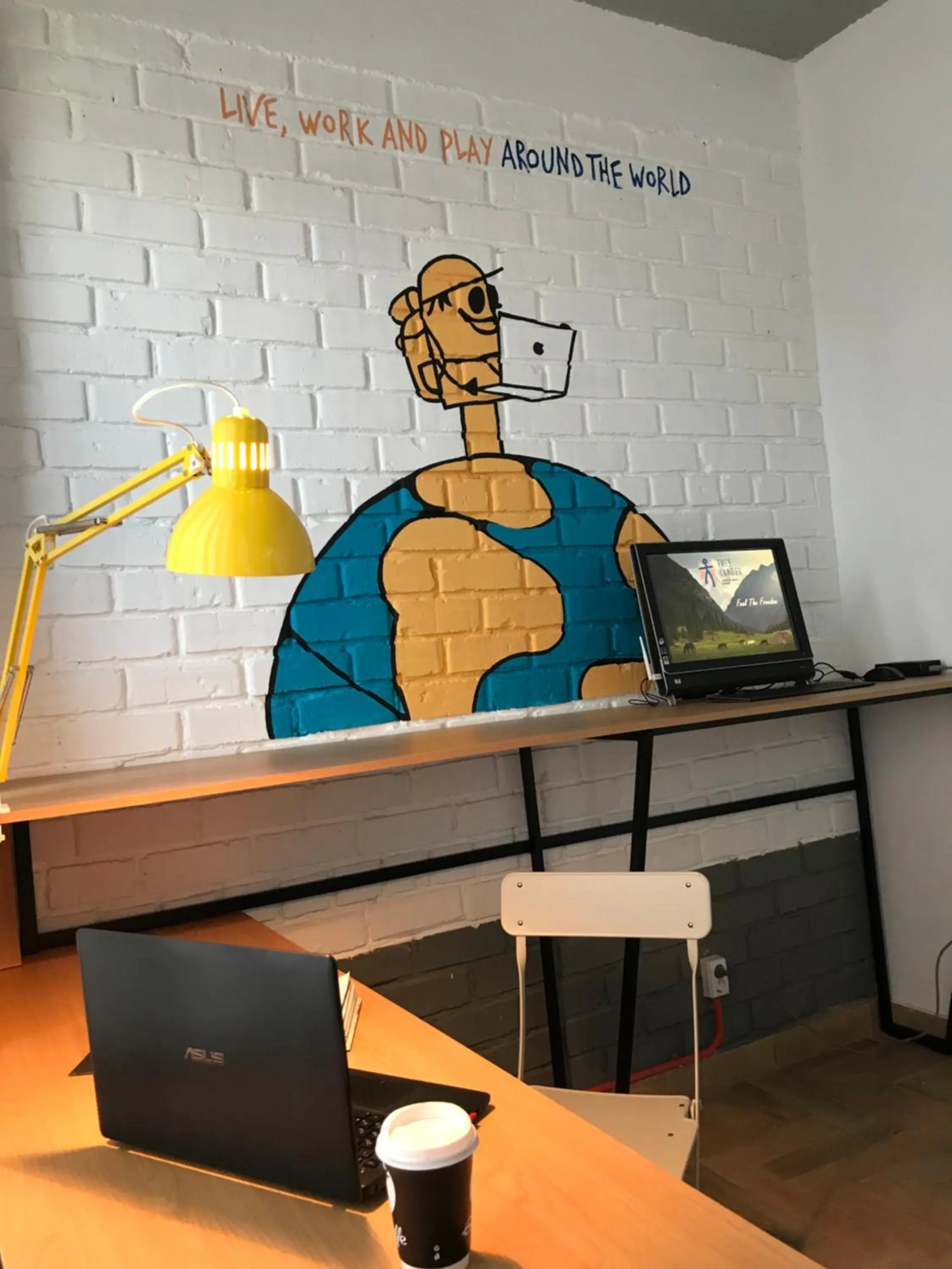 Decorative detail in ololoFreelander Hostel&Coworking