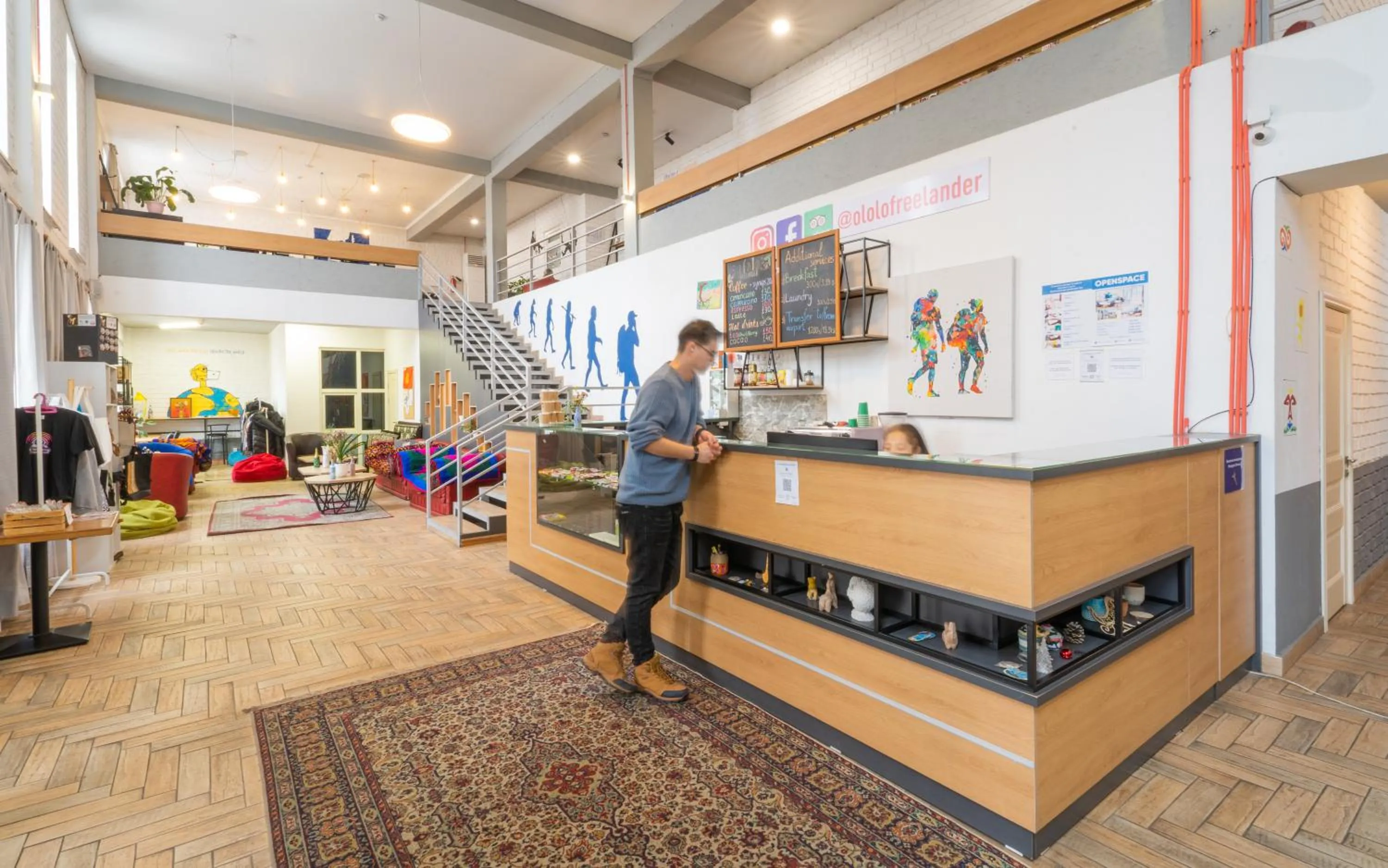 Lobby or reception in ololoFreelander Hostel&Coworking