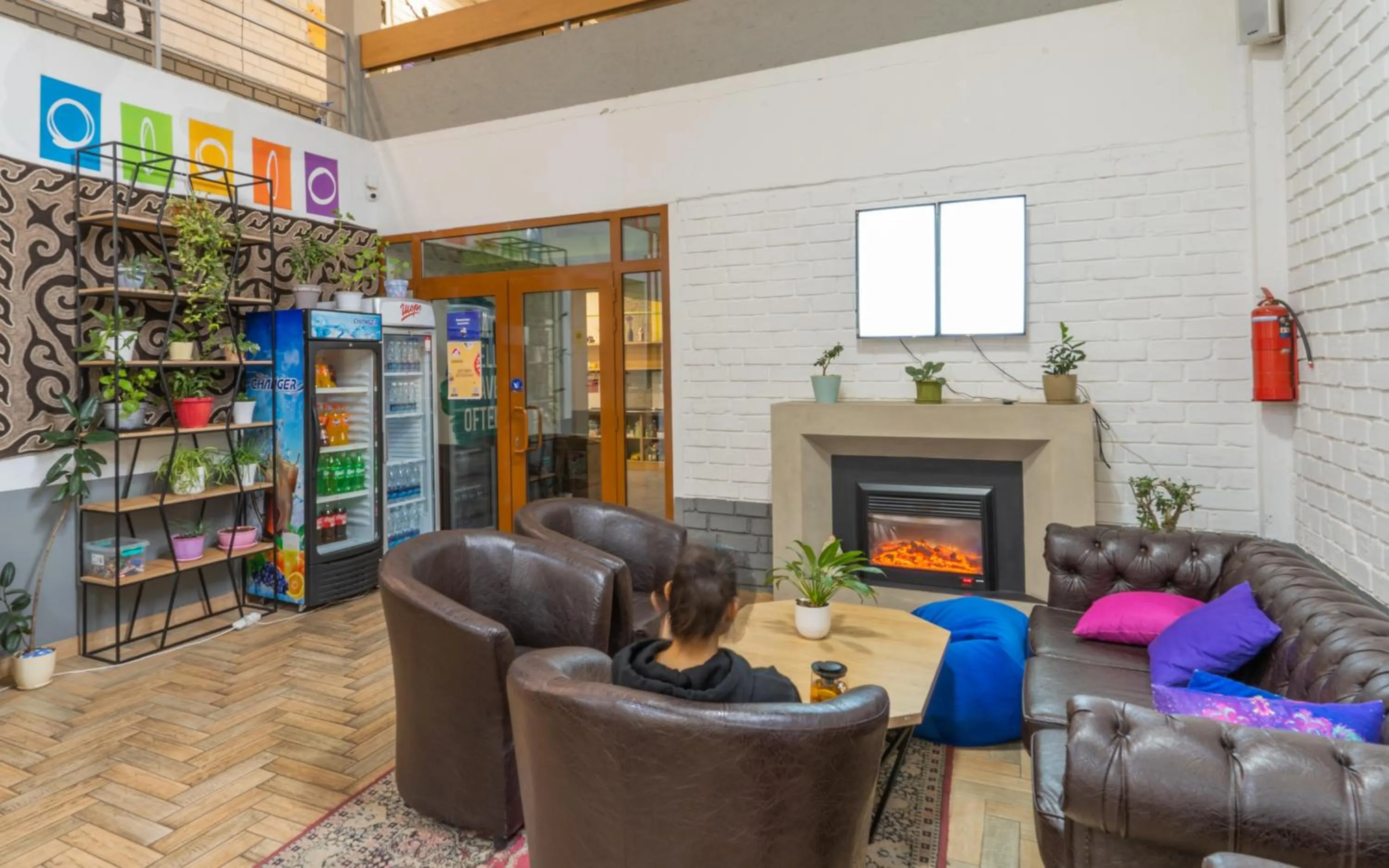 Lobby or reception in ololoFreelander Hostel&Coworking