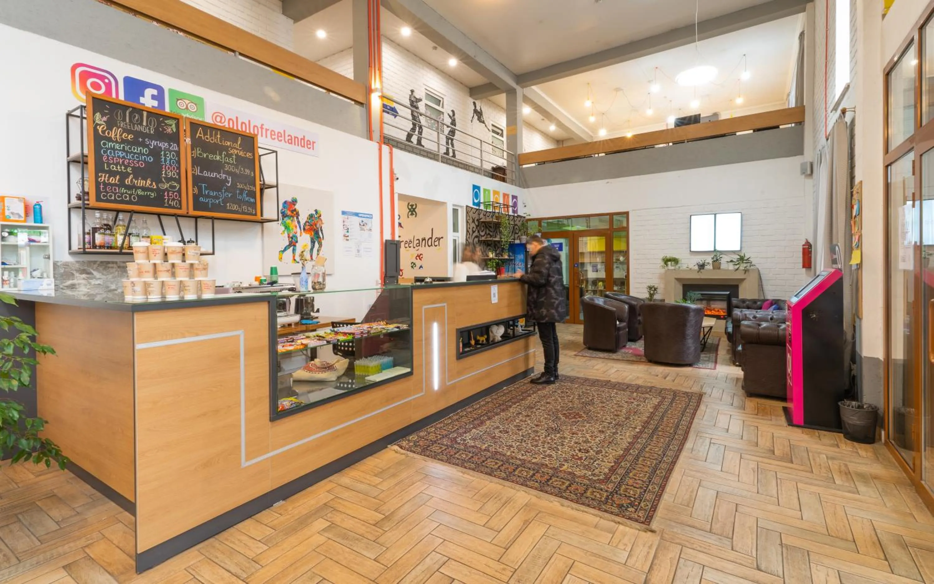 Lobby or reception in ololoFreelander Hostel&Coworking