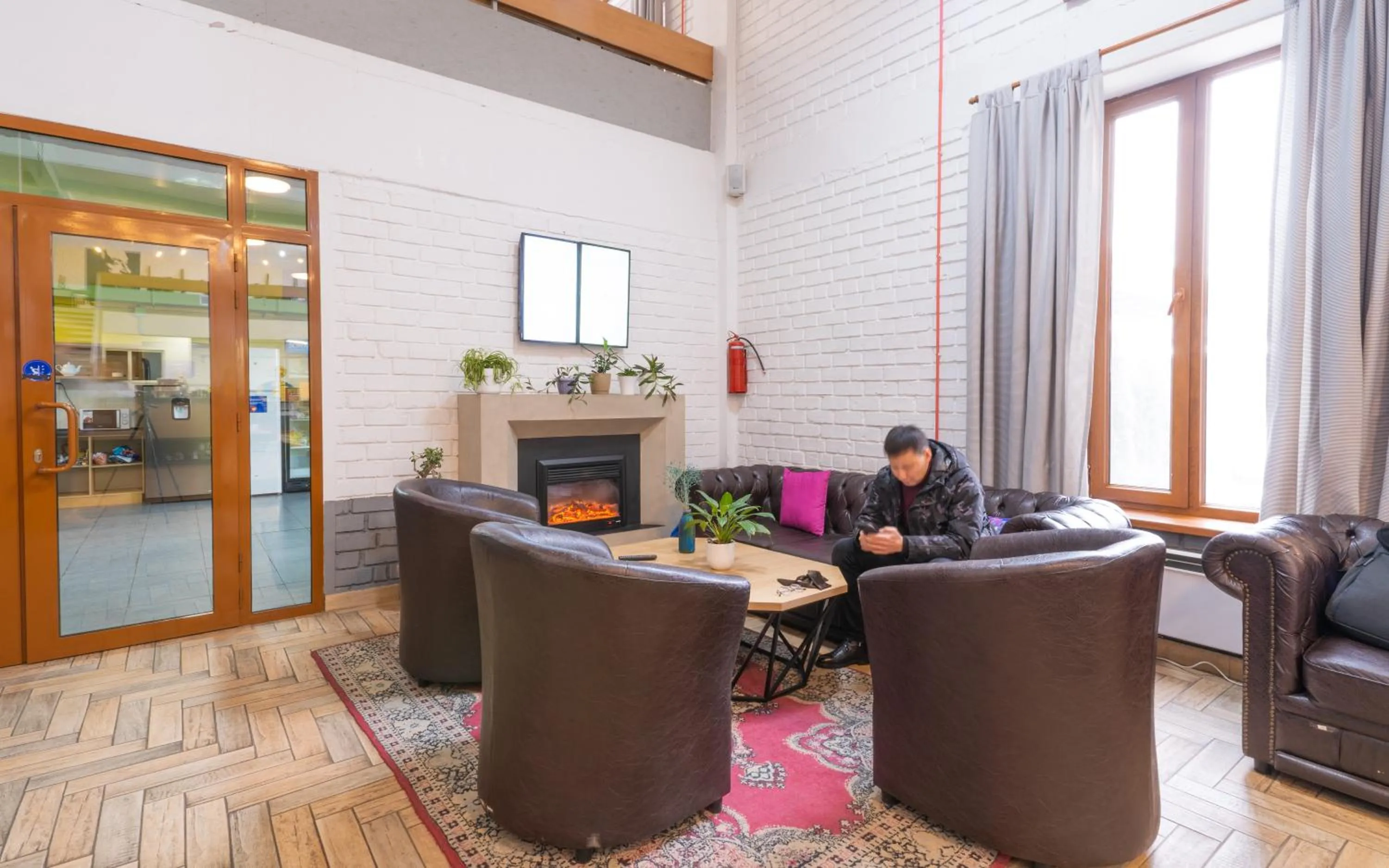 Lobby or reception in ololoFreelander Hostel&Coworking
