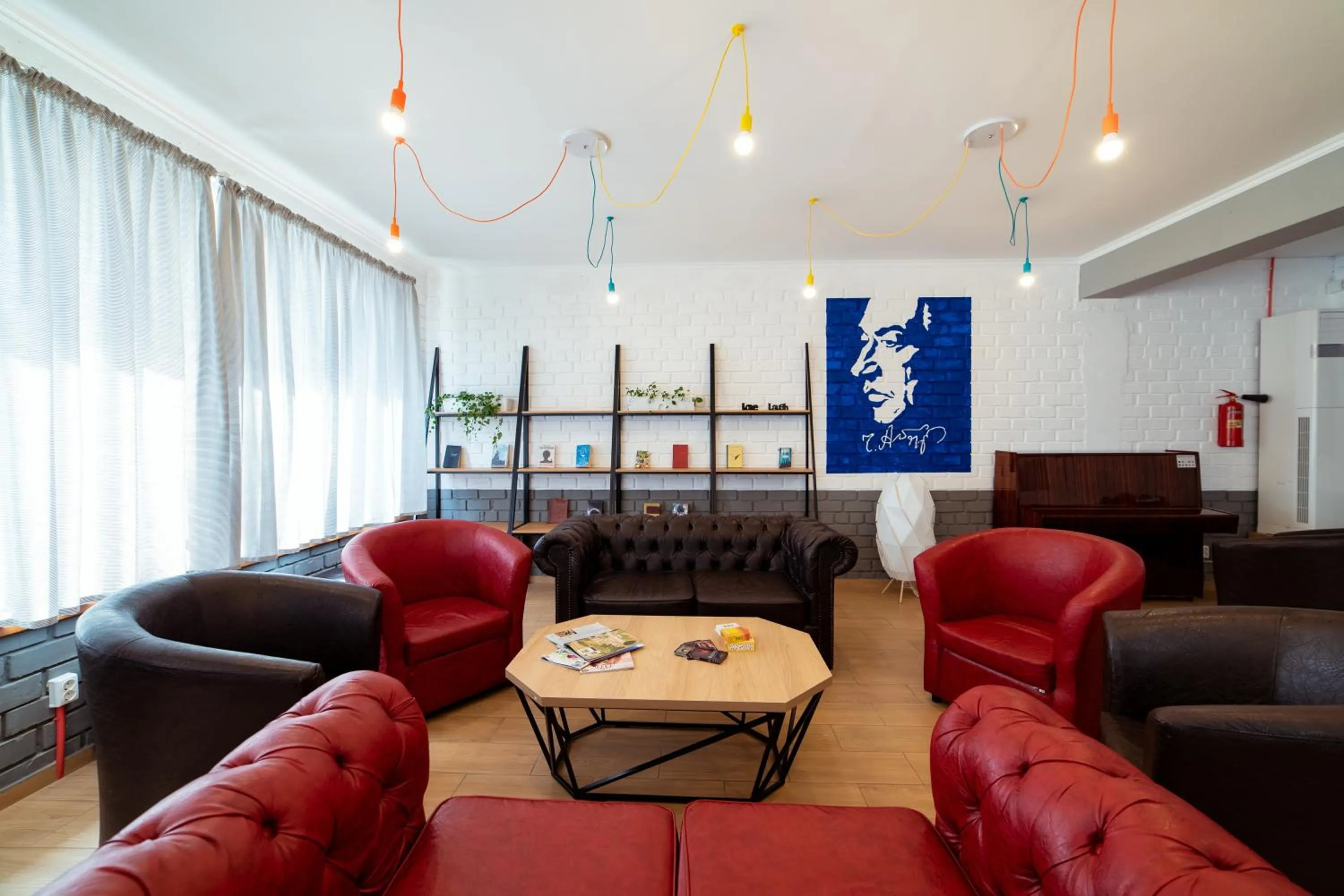 Seating area in ololoFreelander Hostel&Coworking