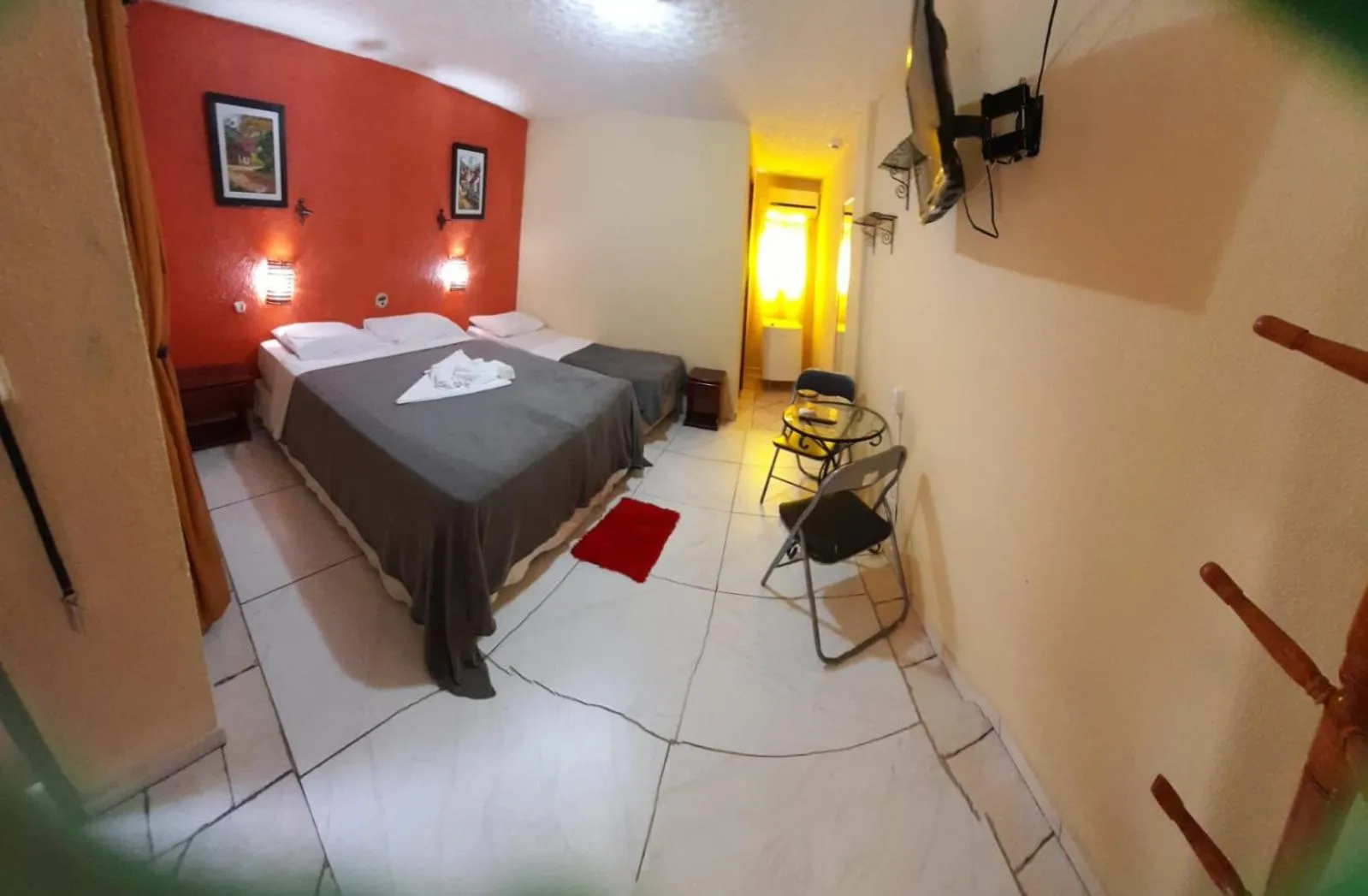 Bed in Hotel Pousada Viking