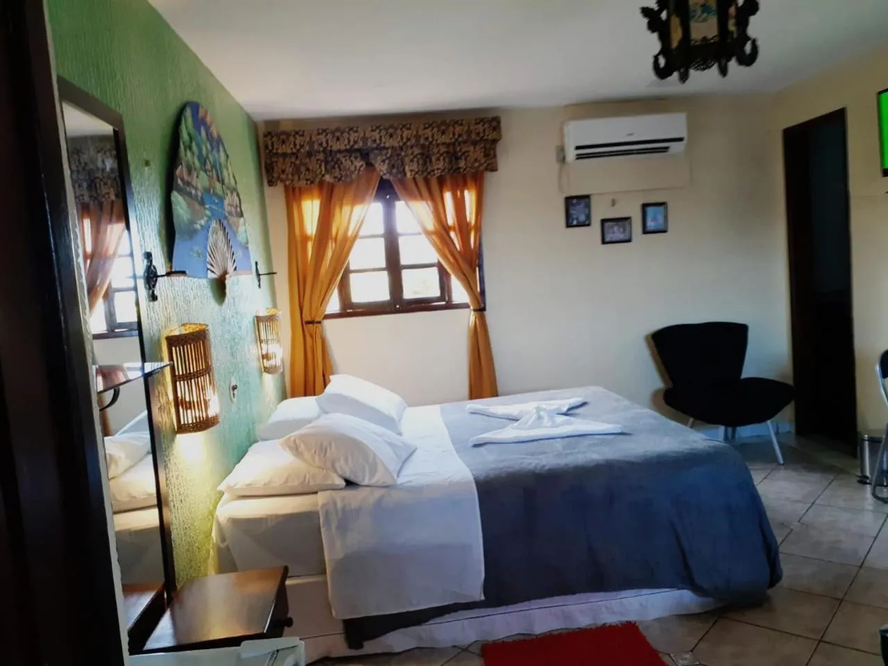 Bed in Hotel Pousada Viking