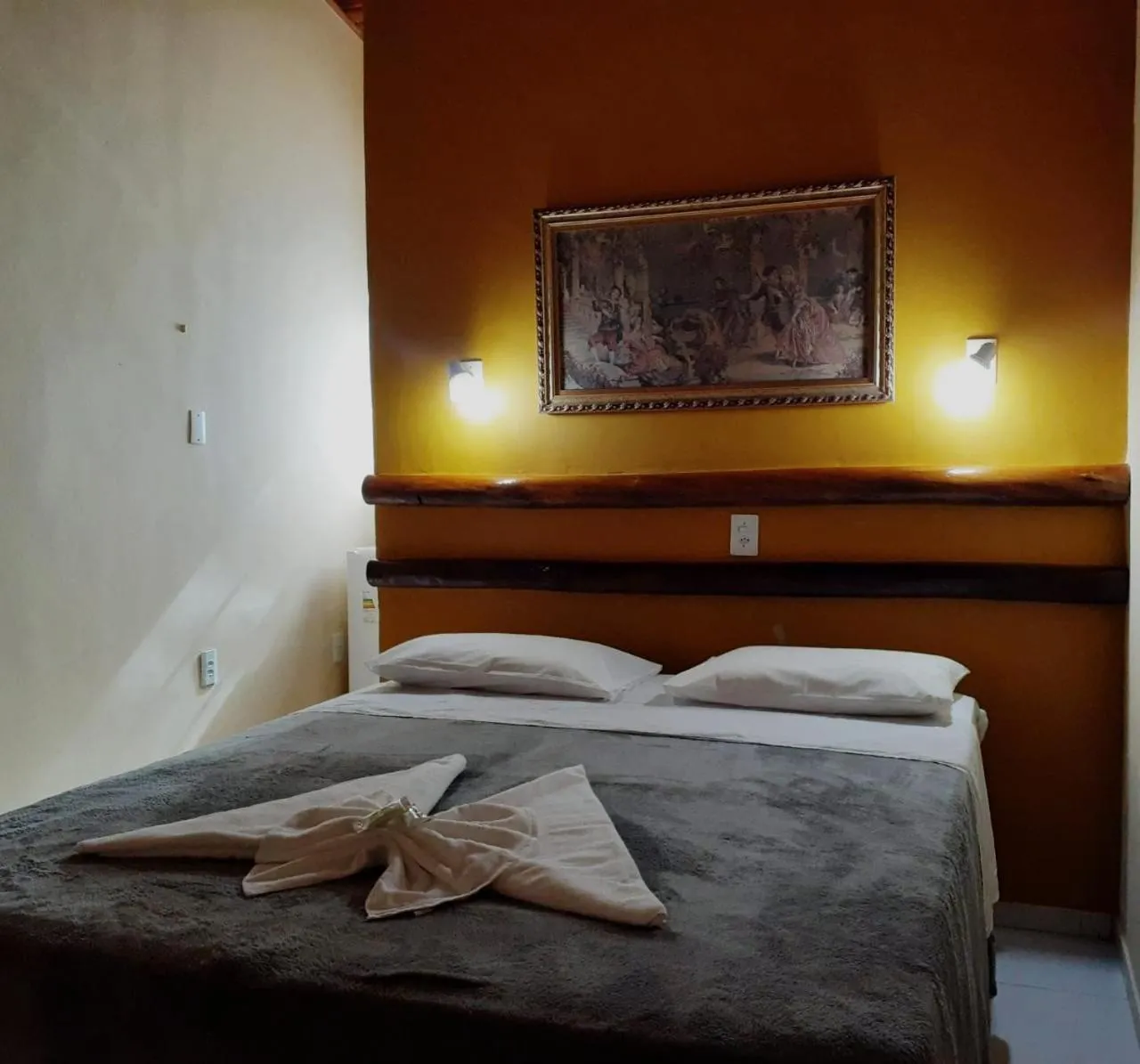 Bed in Hotel Pousada Viking
