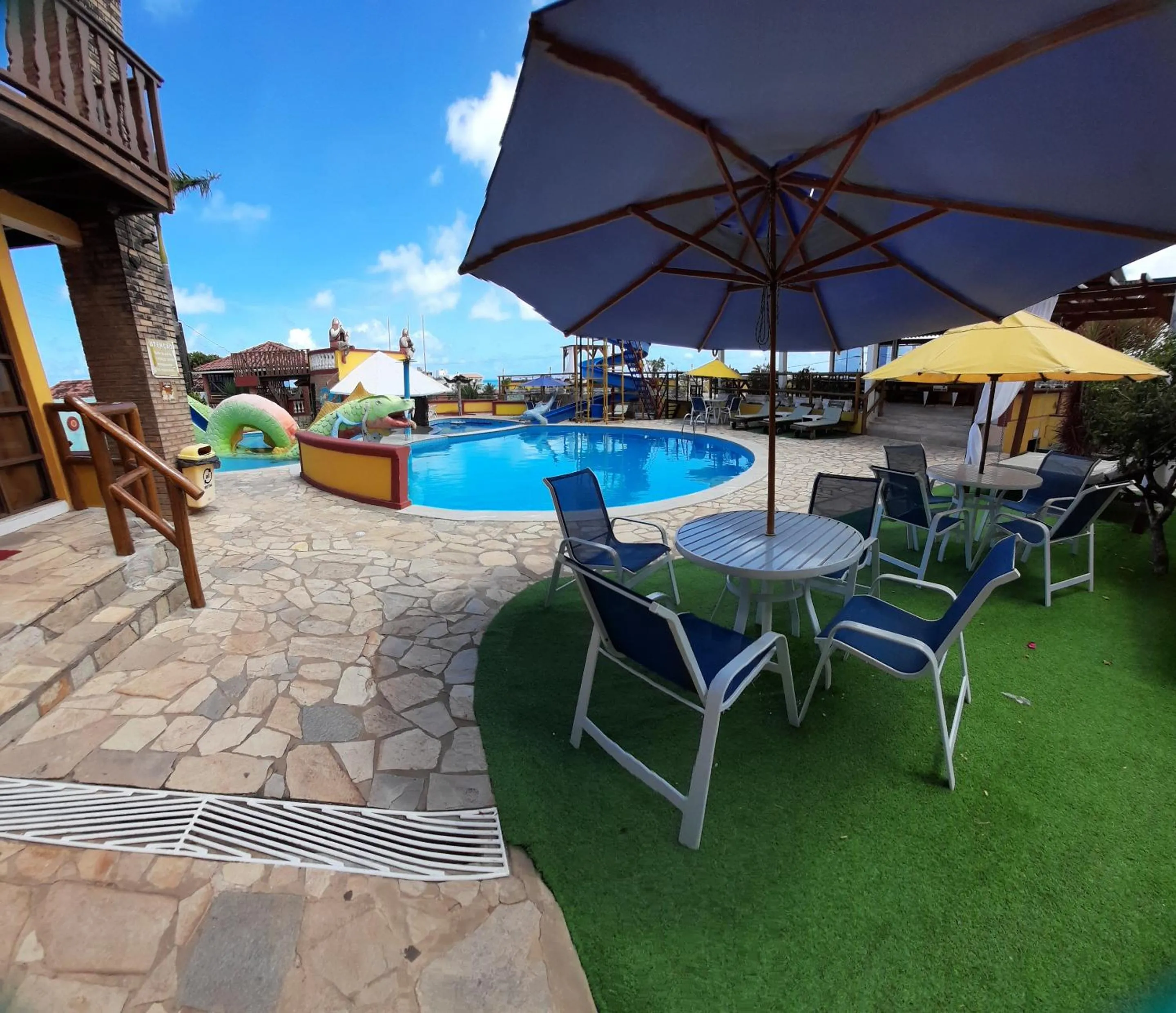 Pool view in Hotel Pousada Viking