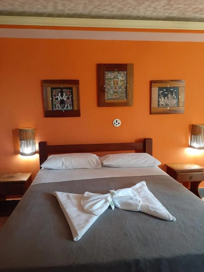 Bed in Hotel Pousada Viking
