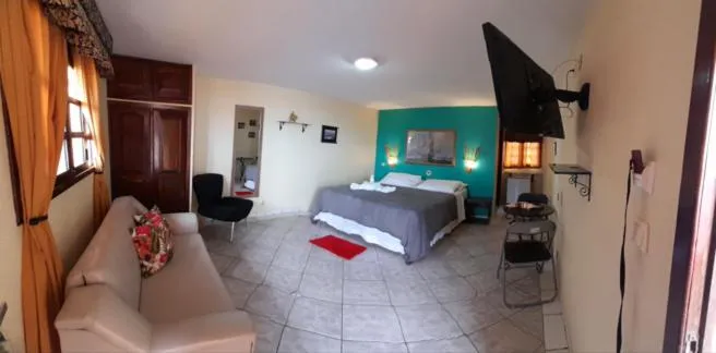 Bathroom, Bed in Hotel Pousada Viking