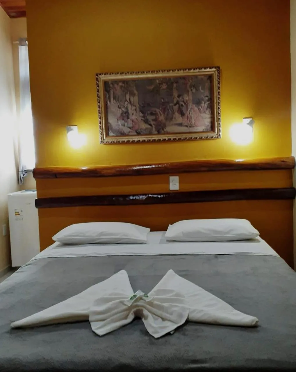 Bed in Hotel Pousada Viking